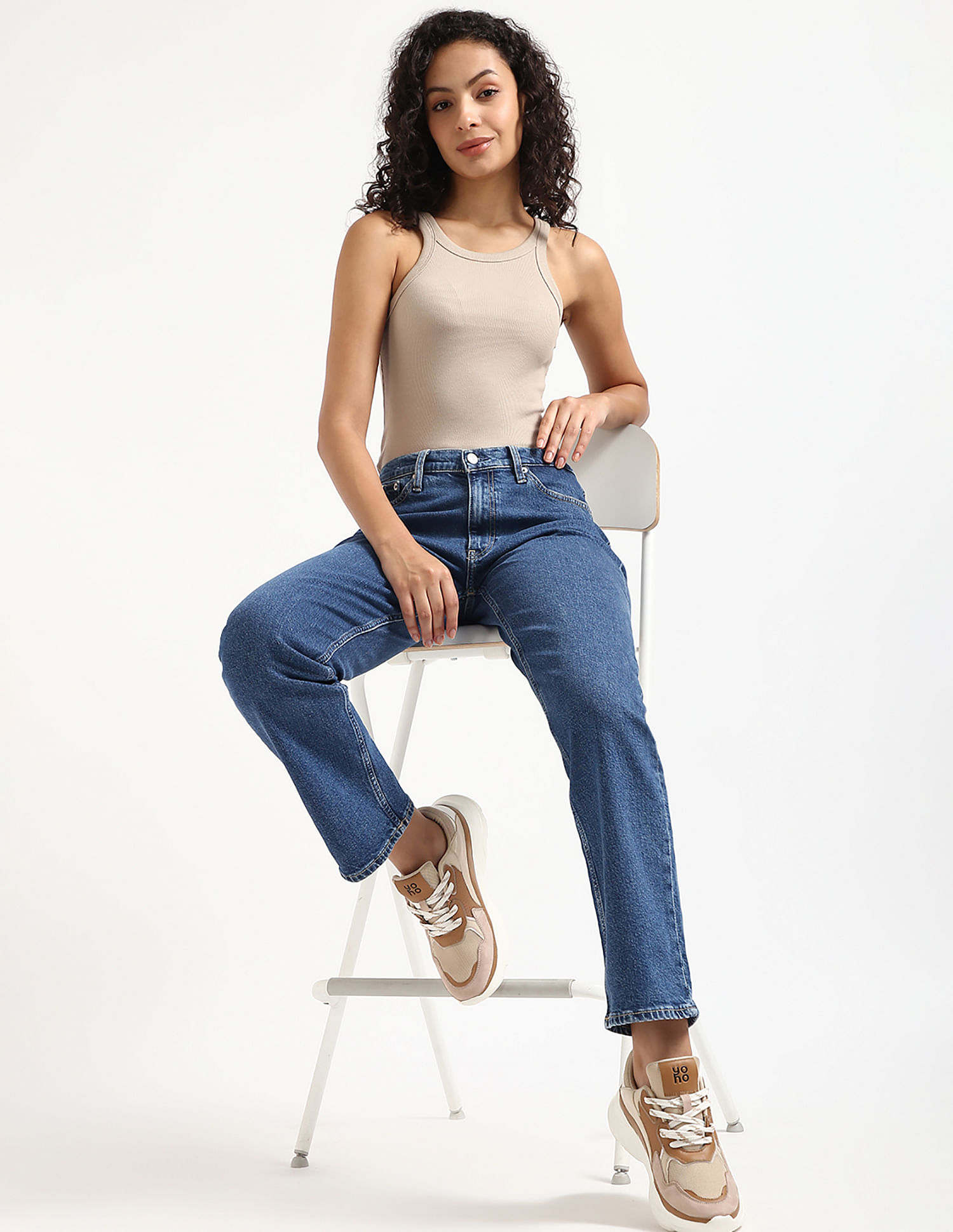 Calvin Klein Jeans Straight Fit Low Rise Jeans