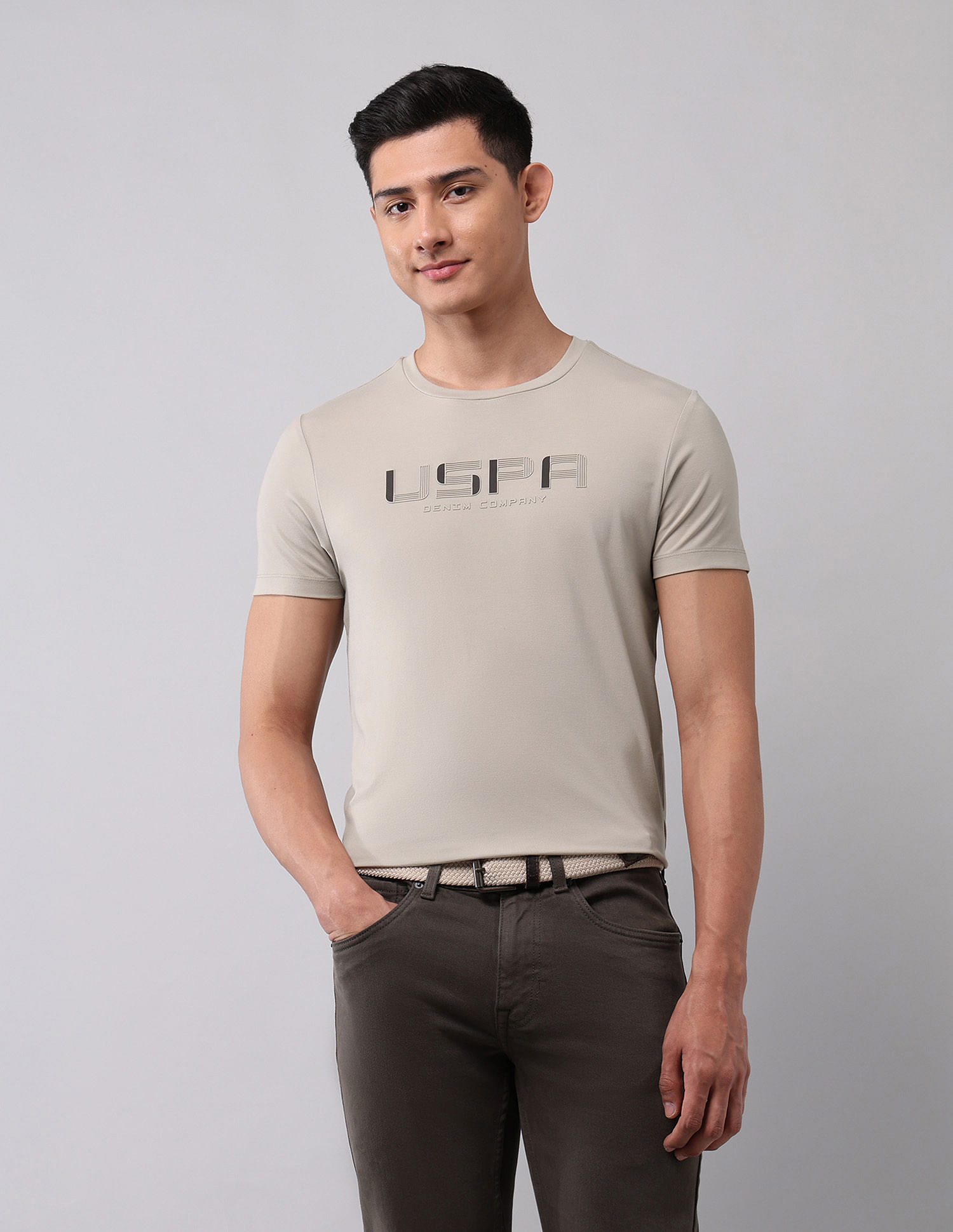 U.S. Polo Assn. Denim Co. Brand Embossed Muscle Fit T-Shirt