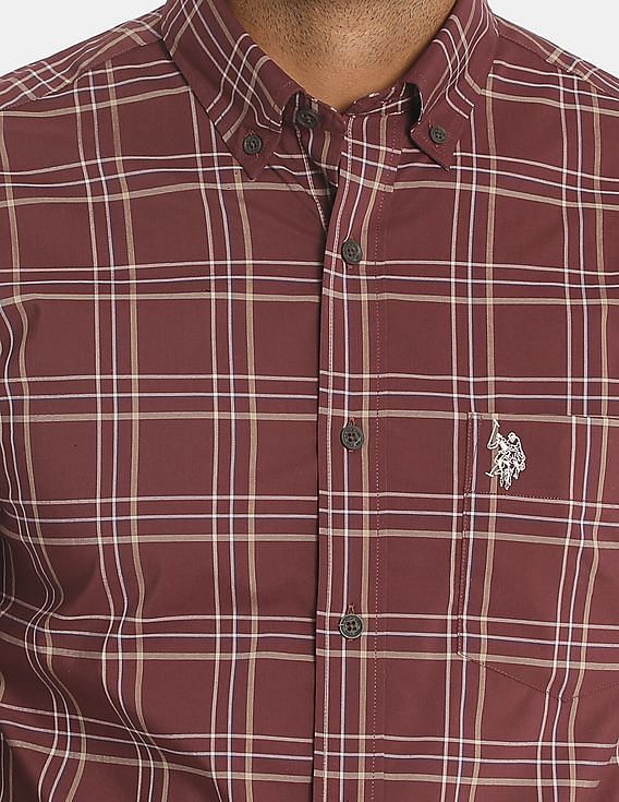 U.S. Polo Assn. Button Down Collar Check Casual Shirt