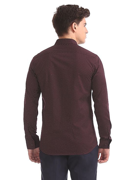 USPA Tailored Slim Fit Paisley Print Shirt