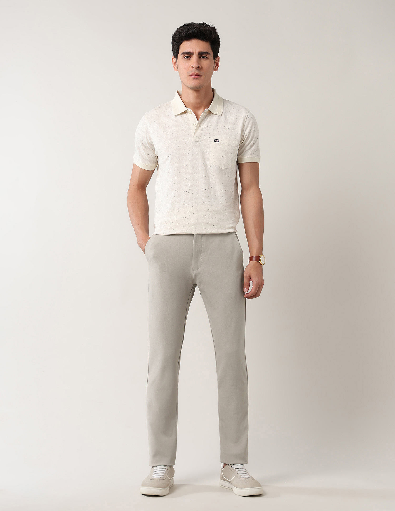 Arrow Sport Solid Twill Autoflex Trousers