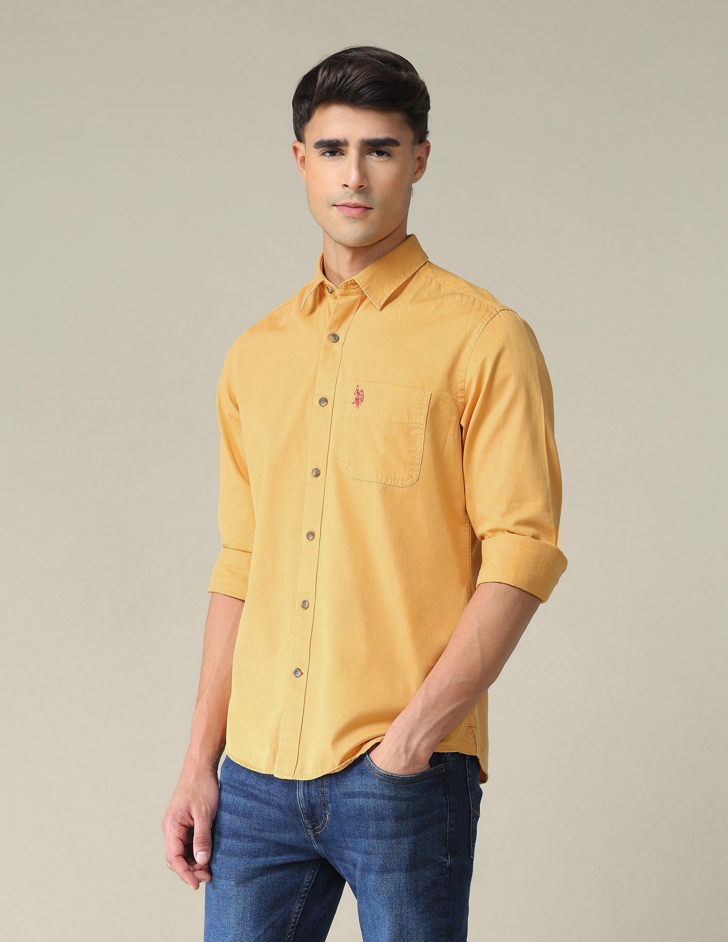 U.S. Polo Assn. Denim Co. Solid Slim Shirt