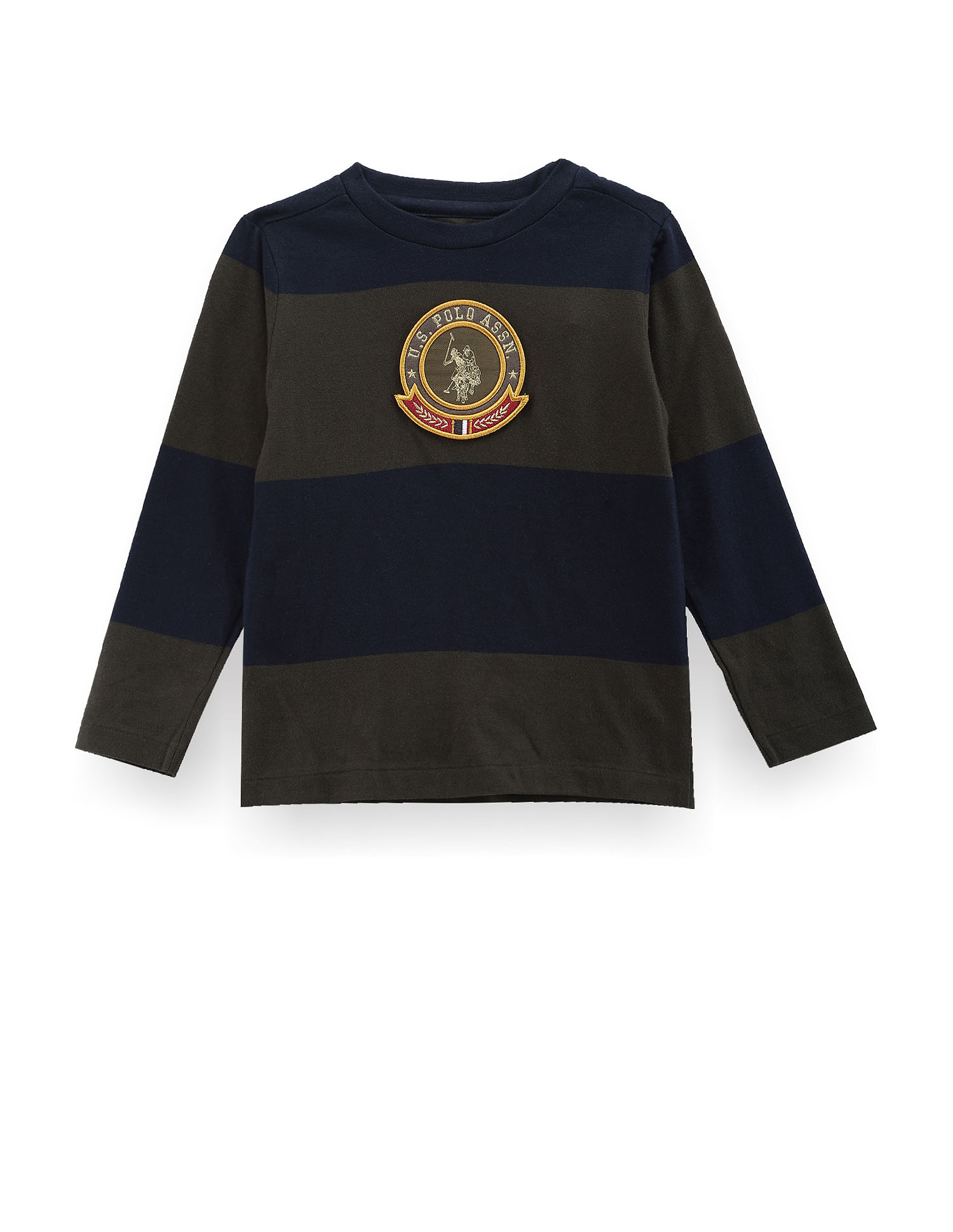 U.S. Polo Assn. Kids Boys Logo Horizontal Stripe T-Shirt