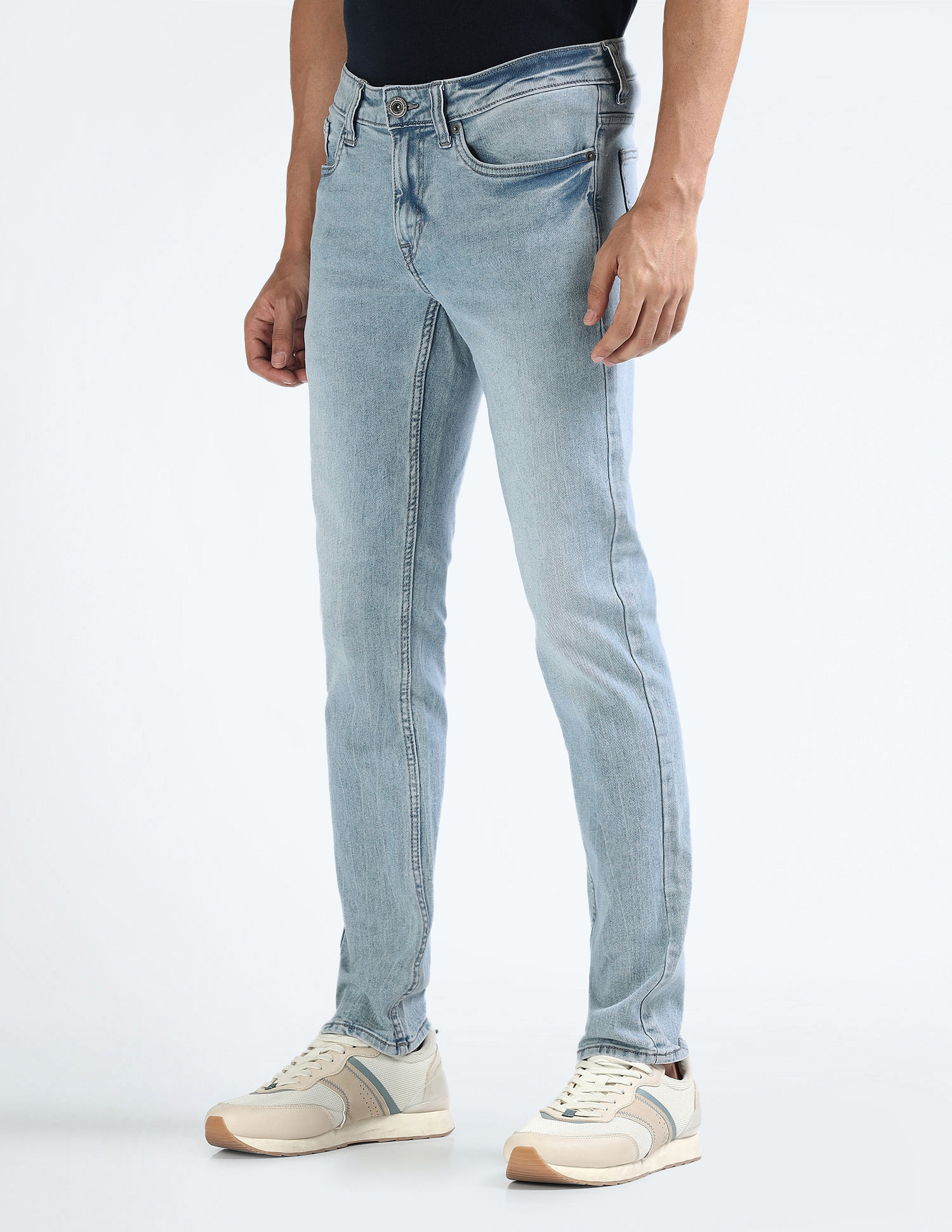 Flying Machine Mid Rise Morrison Skinny Jeans