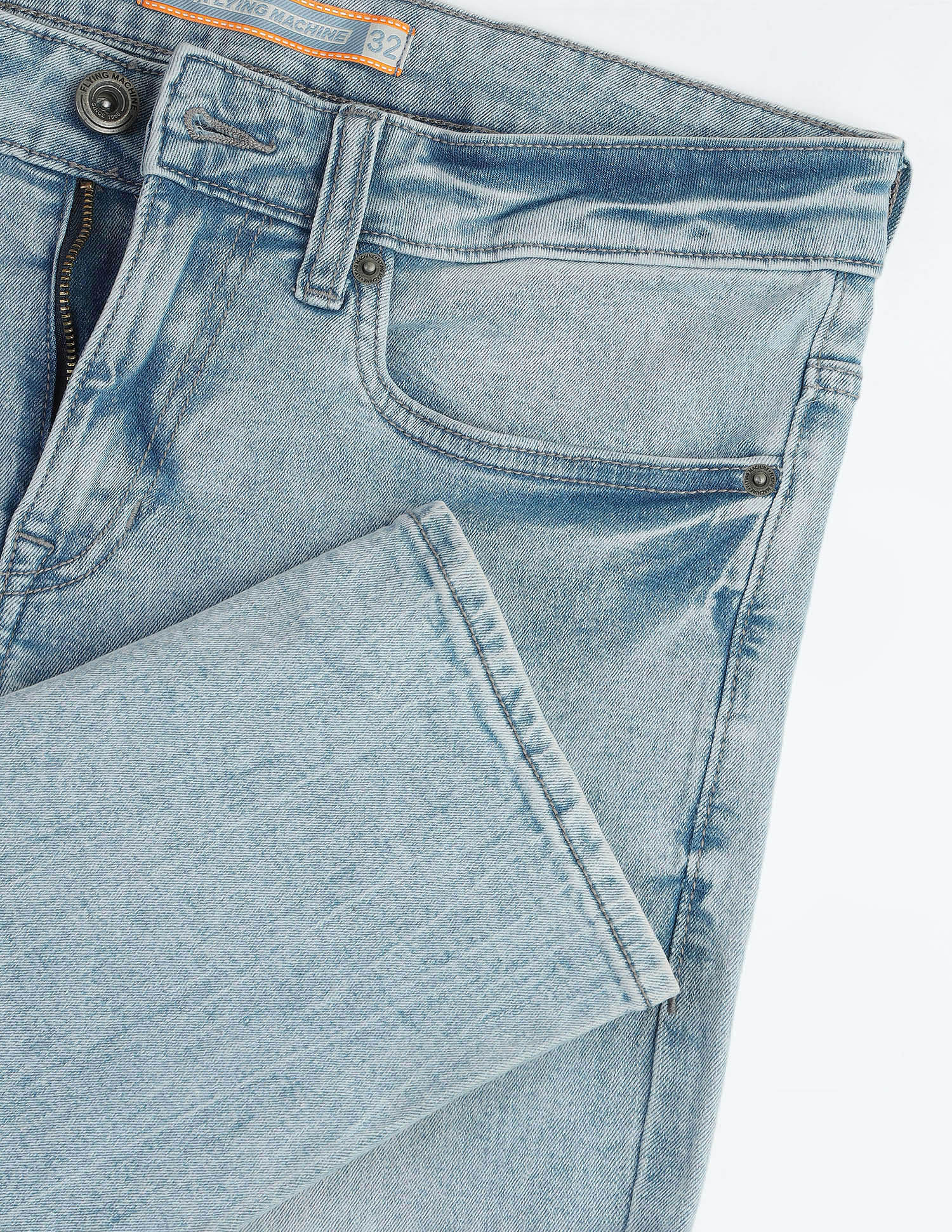 Flying Machine Mid Rise Morrison Skinny Jeans
