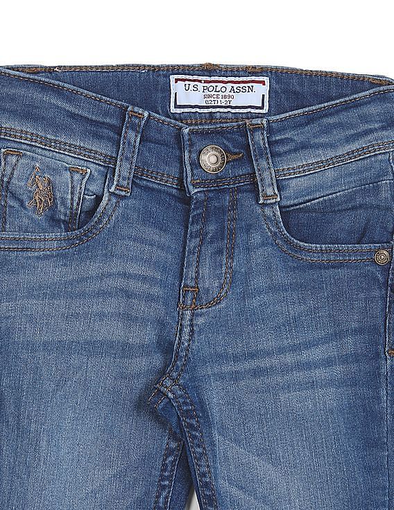 U.S. Polo Assn. Kids Mid Rise Stone Wash Jeans