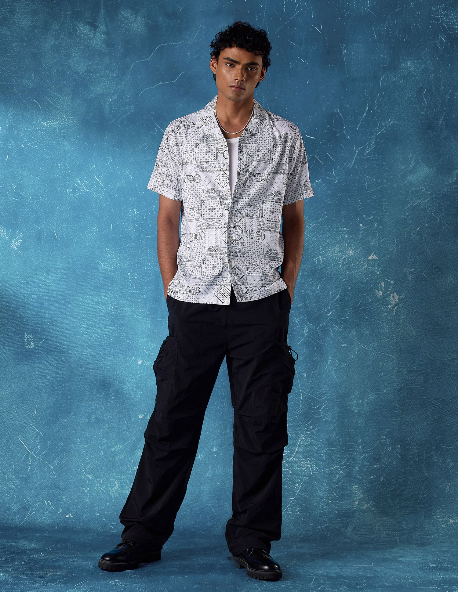 Flying Machine Geometric Print Regular Fit Shirt
