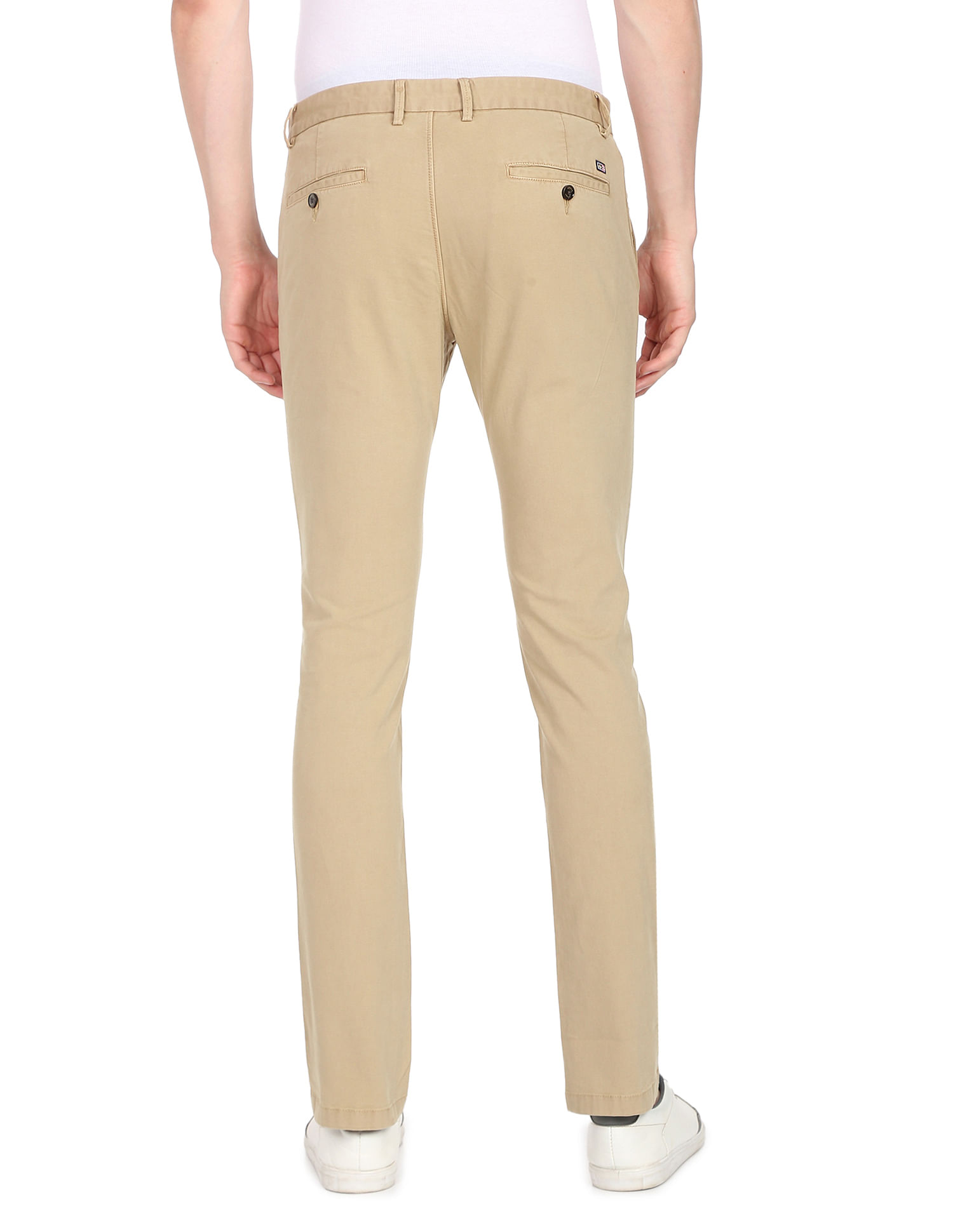 Buy Arrow Sports Mid Rise Solid Trousers - NNNOW.com