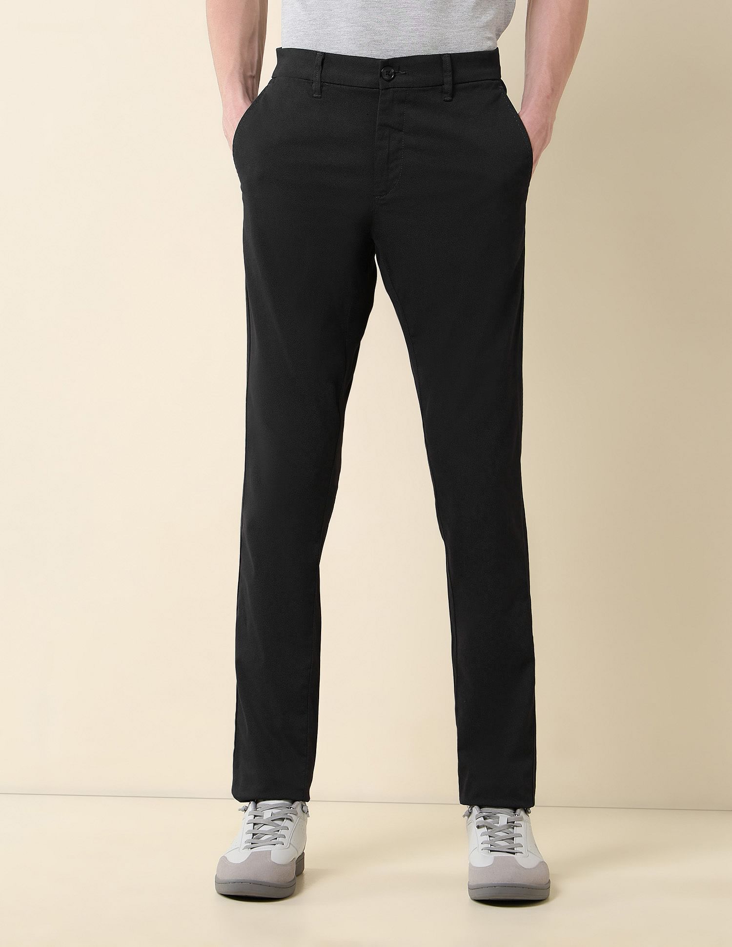 U.S. Polo Assn. Textured Austin Slim Fit Twill Trousers