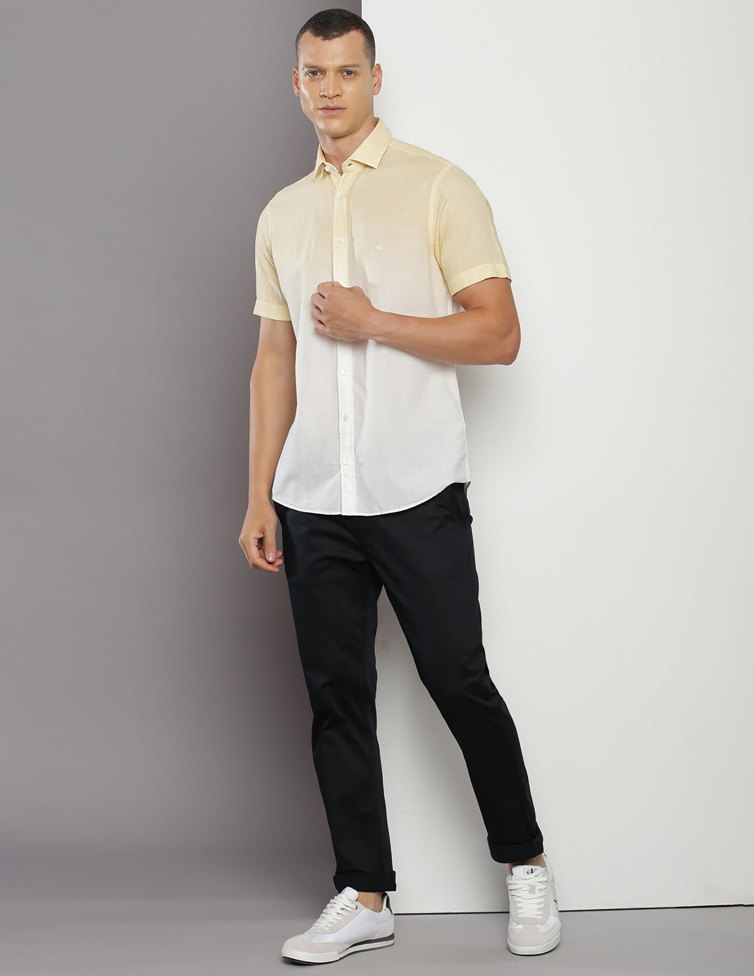 Calvin Klein Cotton Poplin Ombre Shirt