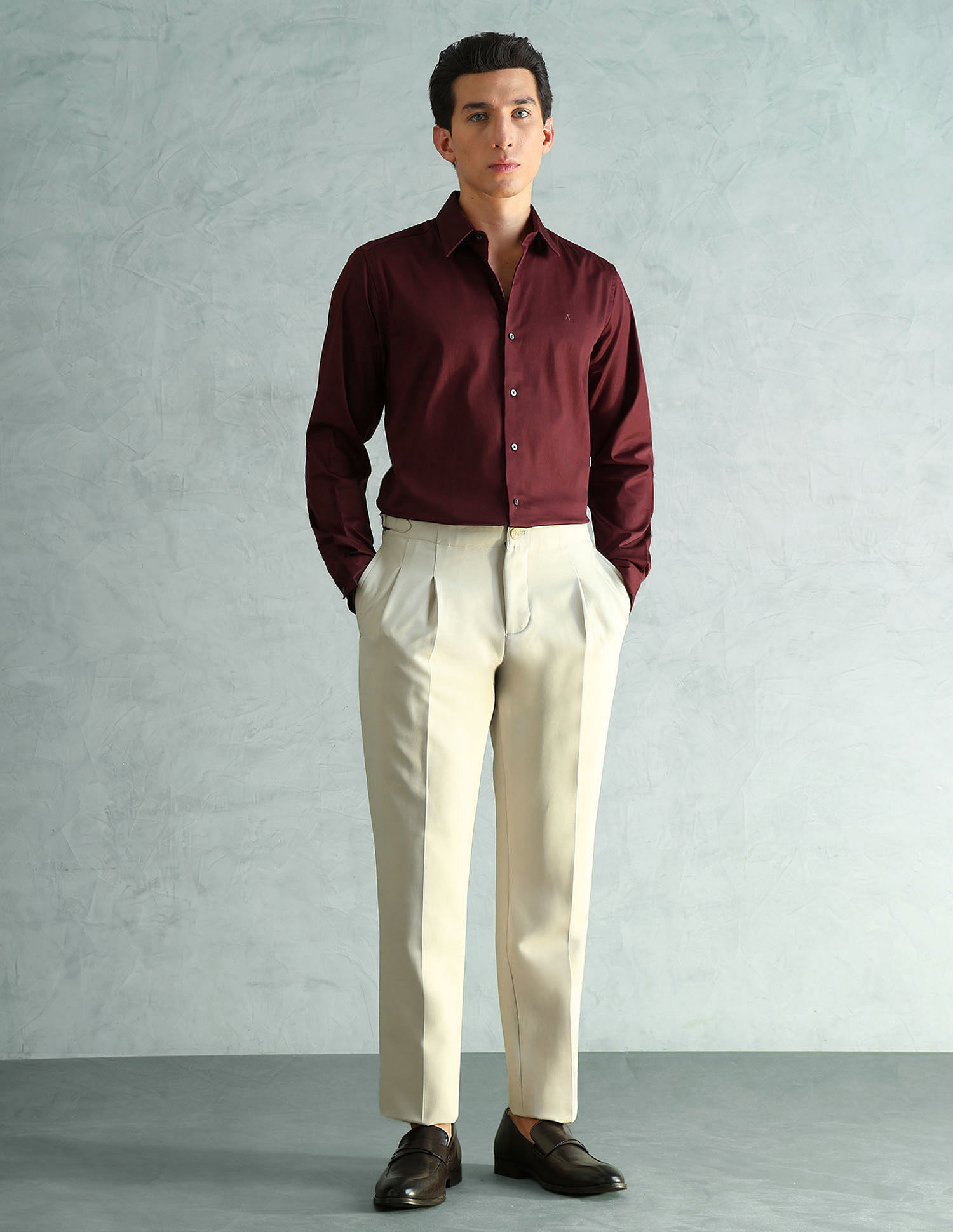 Arrow Newyork Slim Fit Smart Satin Shirt