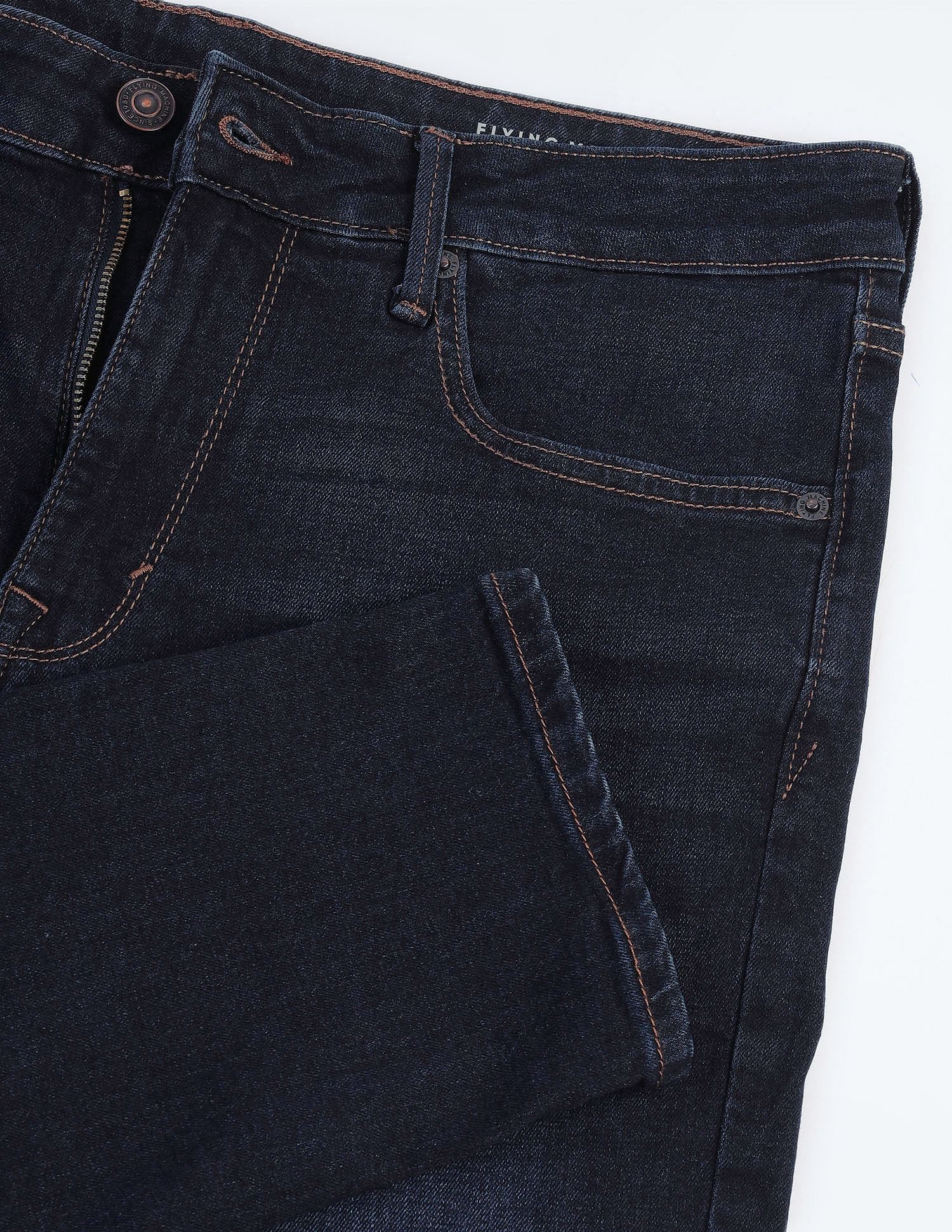 Flying Machine Mankle Relax Tapered Dark Wash Jeans