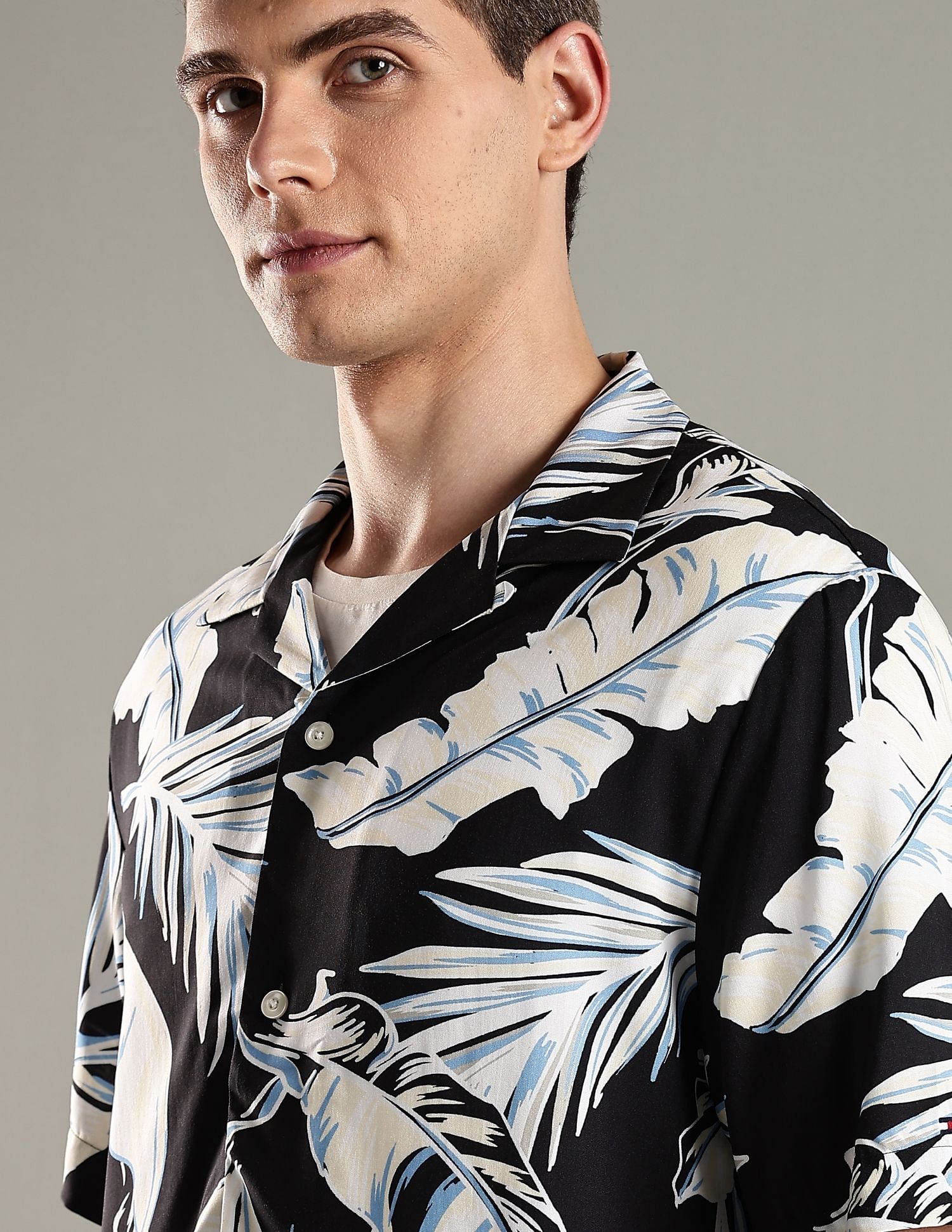 Tommy Hilfiger Printed Regular Fit Viscose Shirt