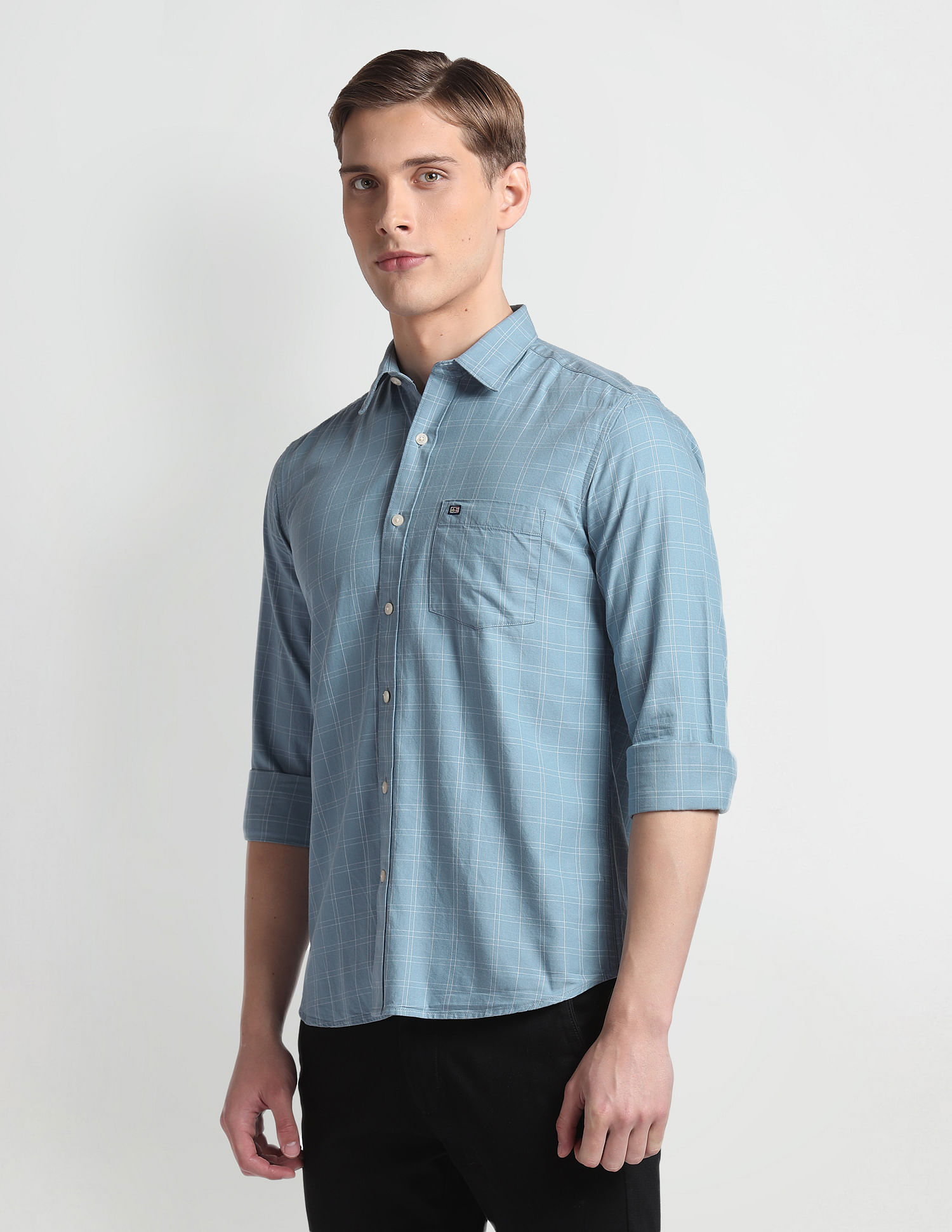 Arrow Sports Manhattan Slim Fit Outline Check Shirt