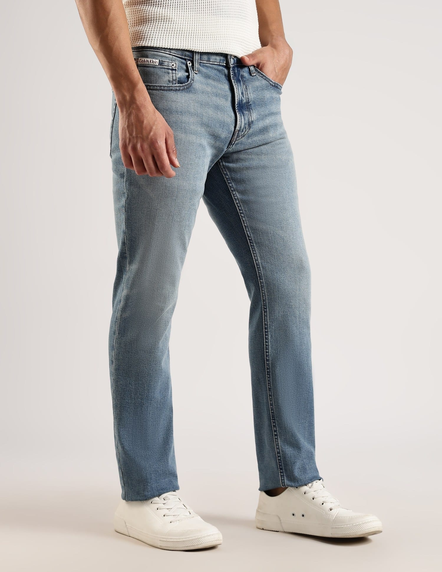 Buy Calvin Klein Jeans Cotton Slim Fit Mid Rise Jeans