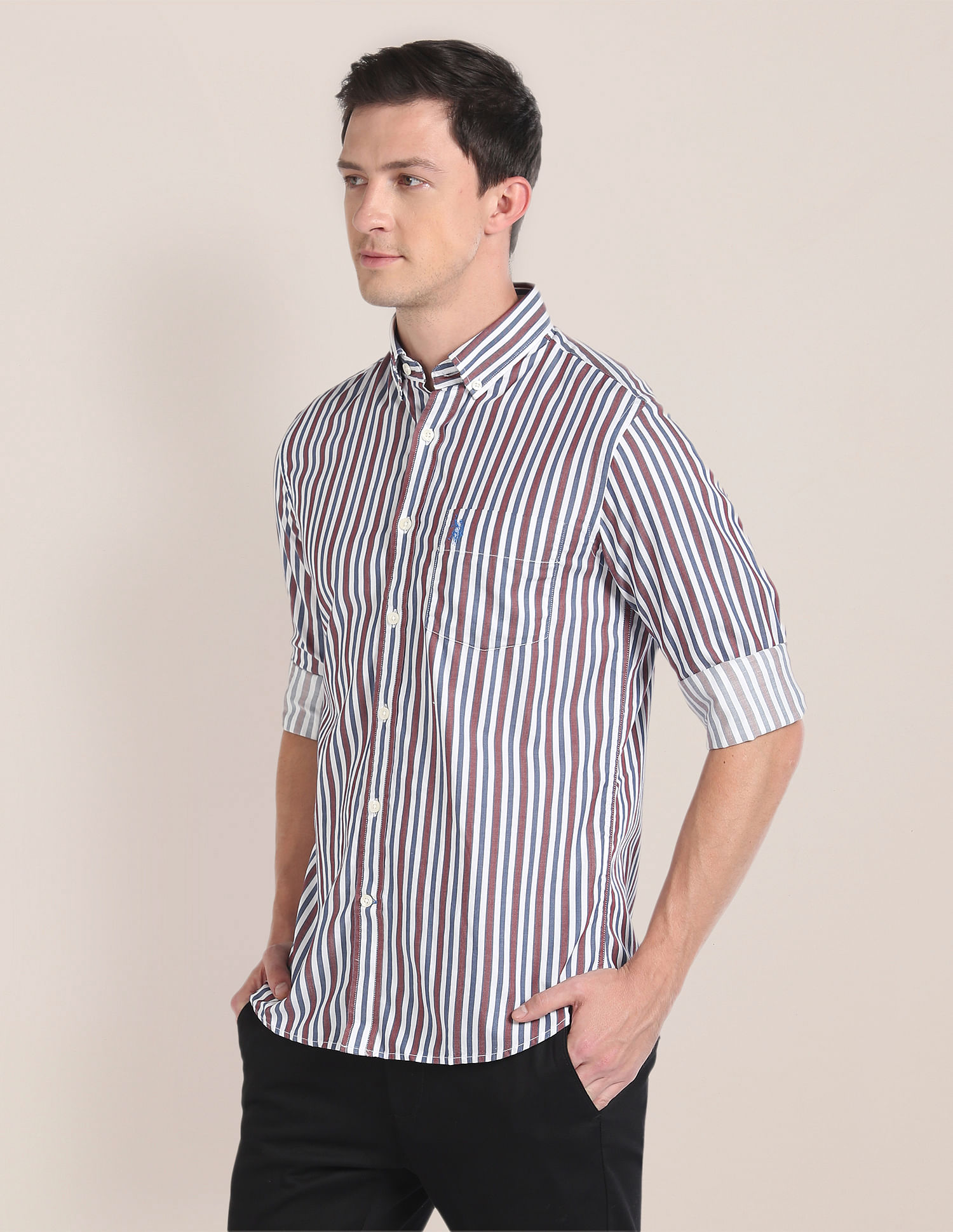 U.S. Polo Assn. Vertical Stripe Twill Shirt