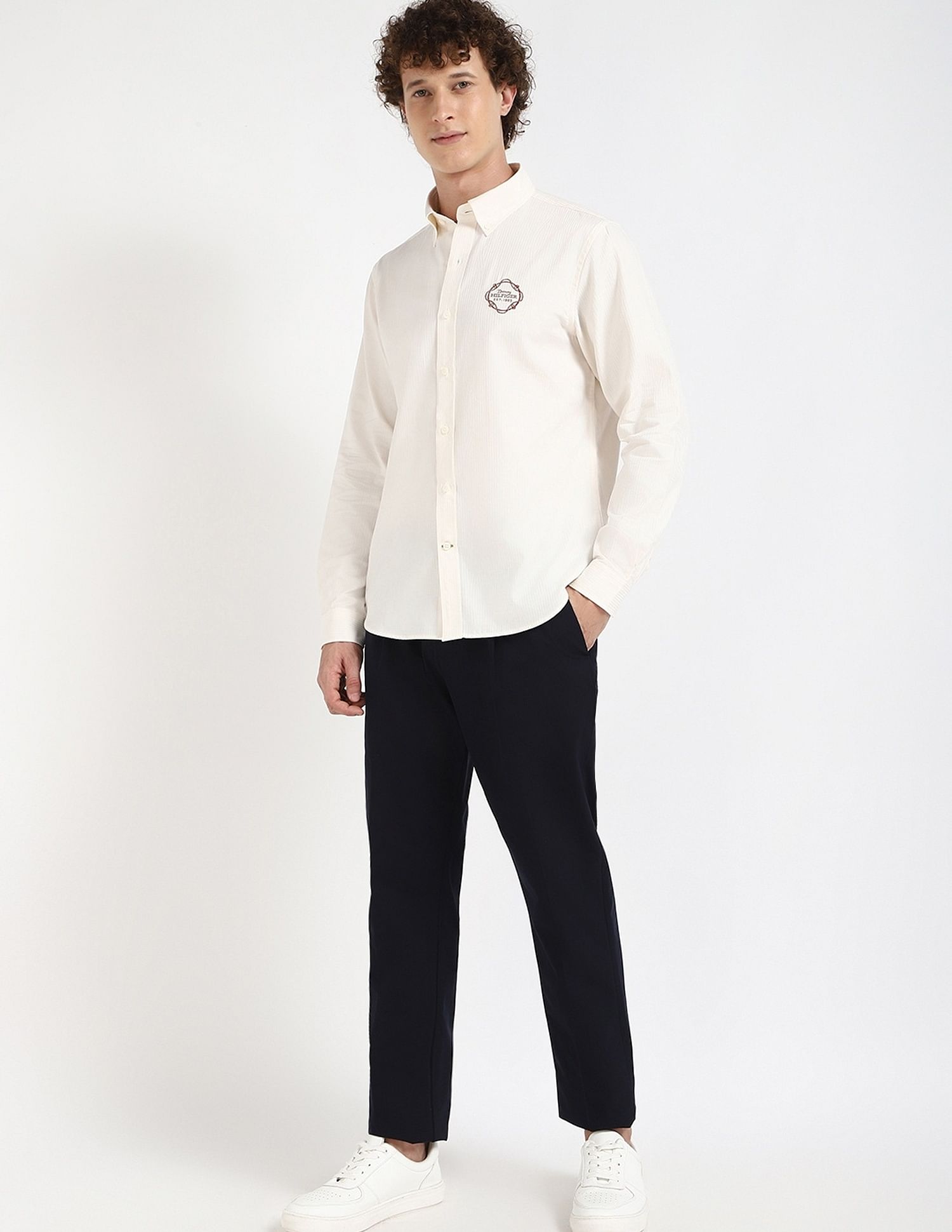 Tommy Hilfiger Striped Regular-Fit Dobby Shirt