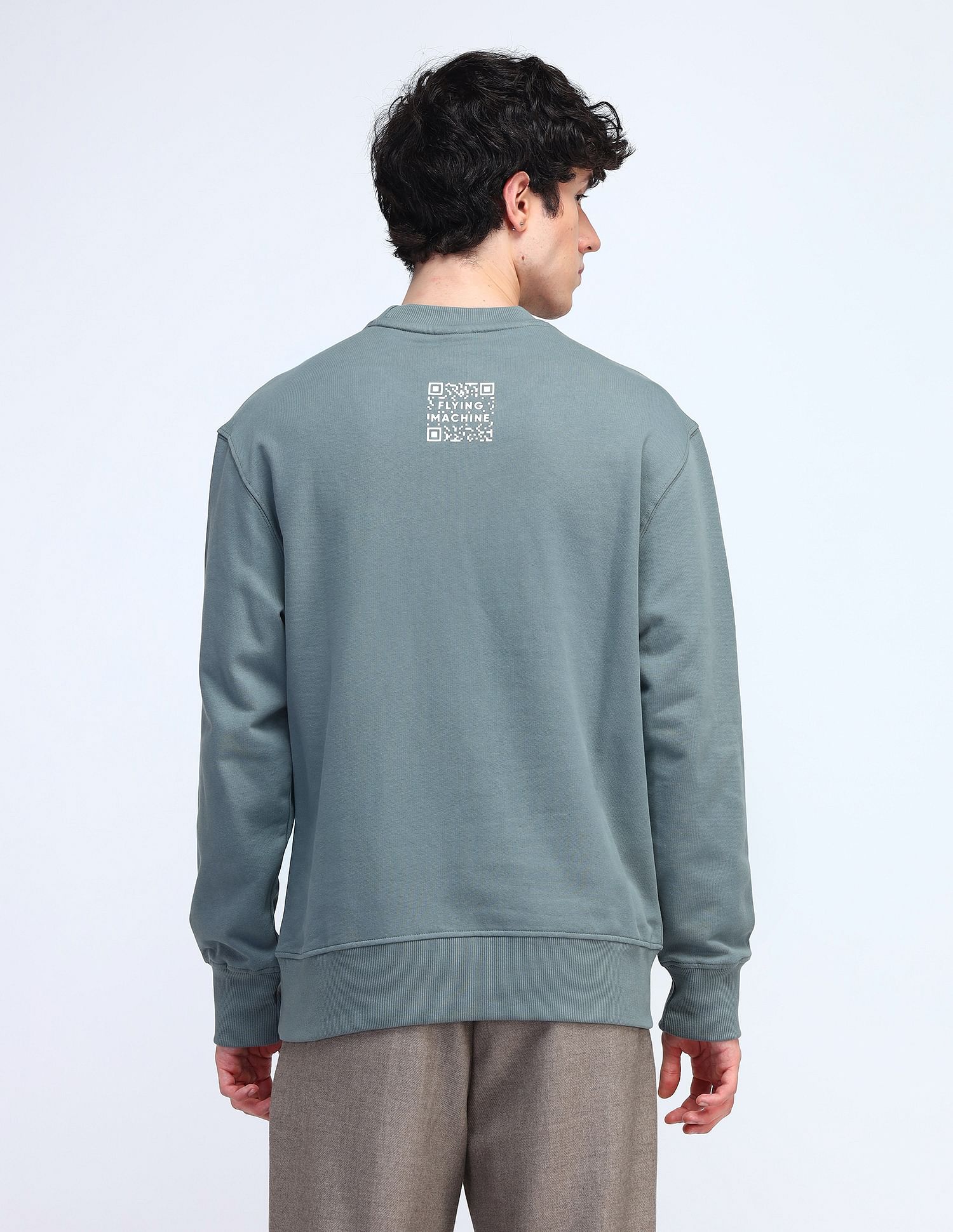 Flying Machine Relaxed Fit Printed Sweatshirt