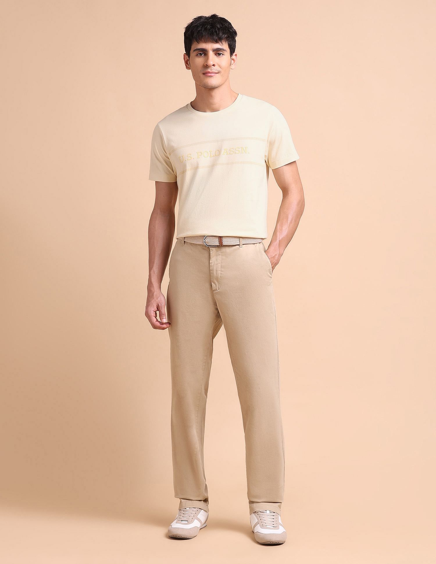 U.S. Polo Assn. Brand Embossed Slim Fit T-Shirt