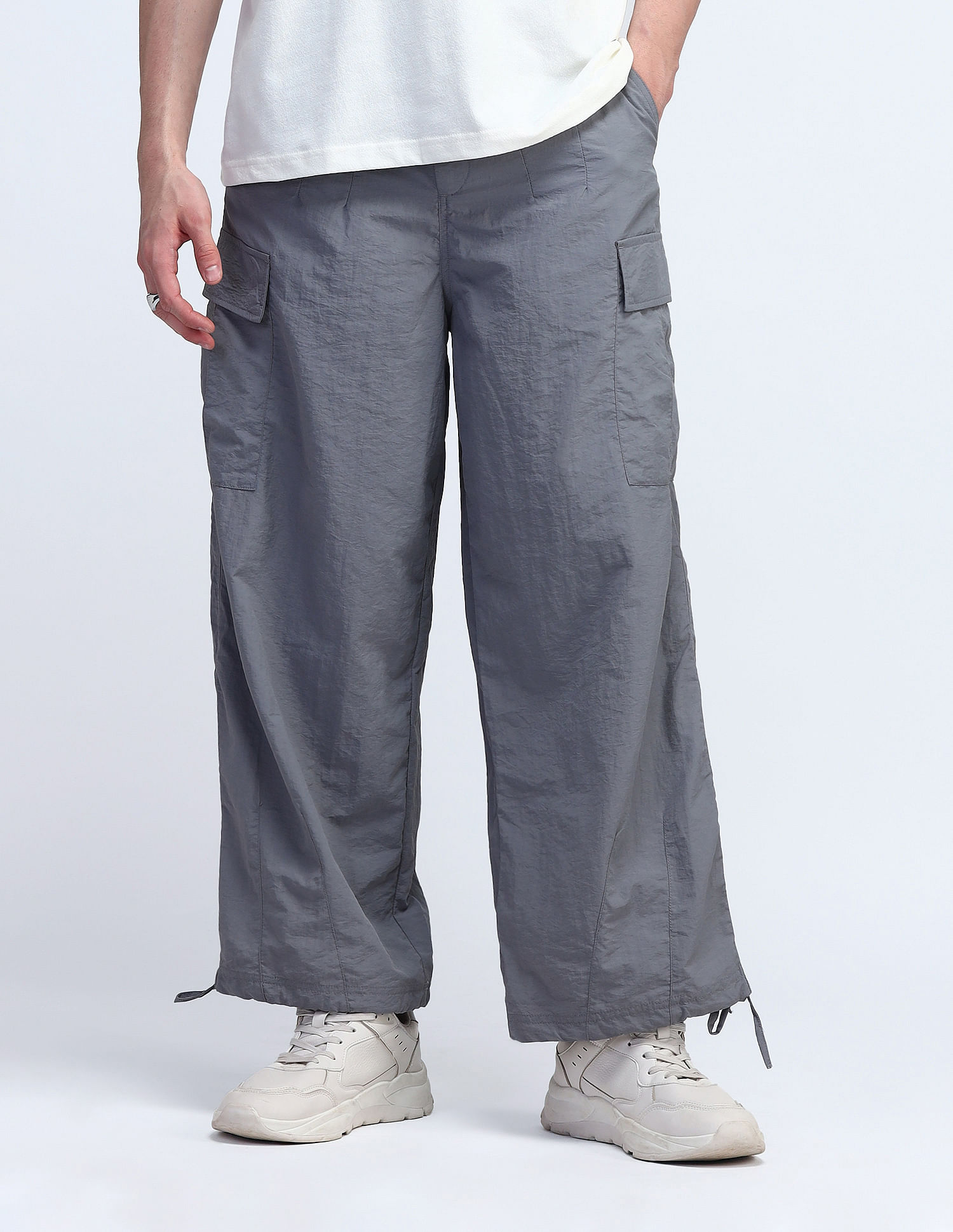 Flying Machine Cobain Loose Fit Solid Cargos