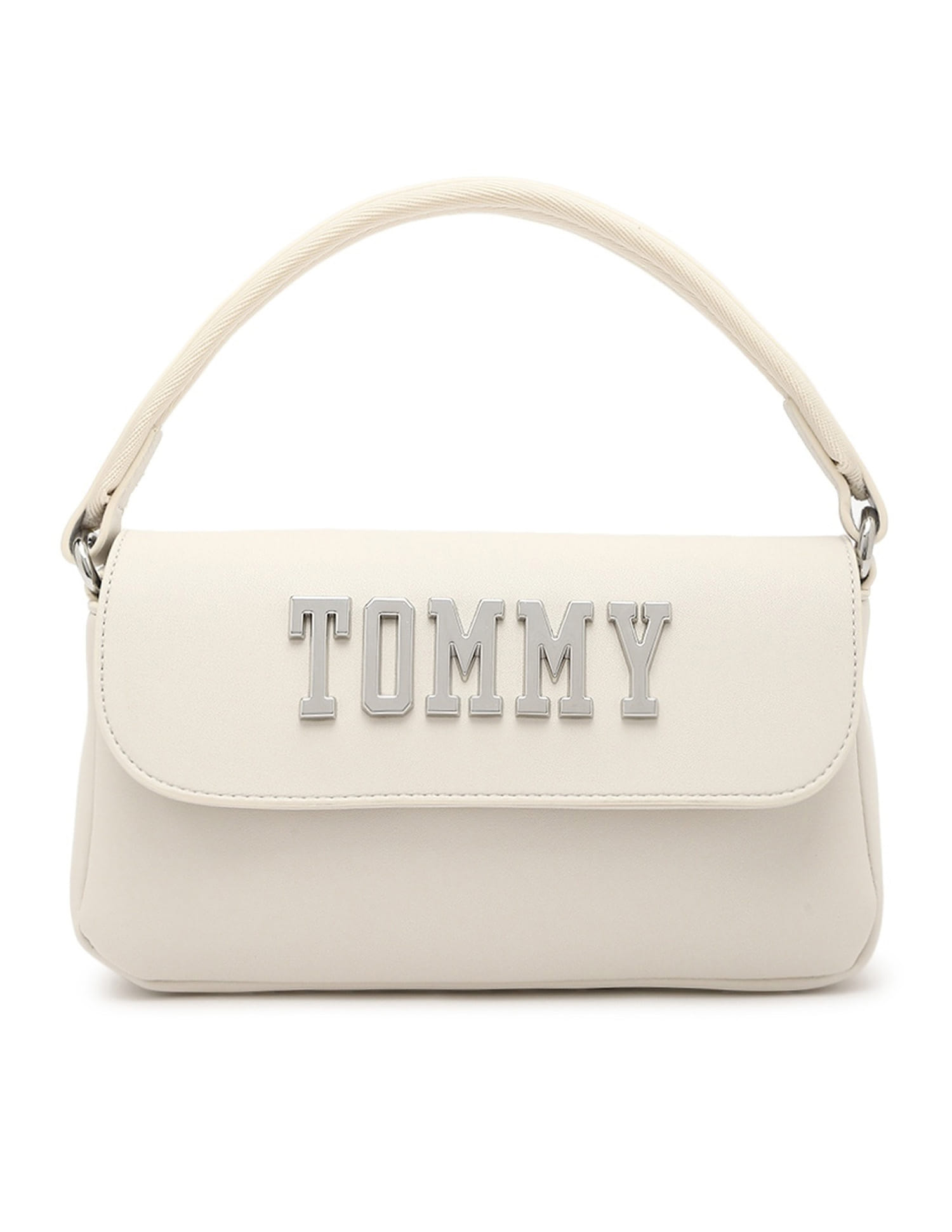 Buy Tommy Hilfiger Logo Beige Pu Shoulder Bag