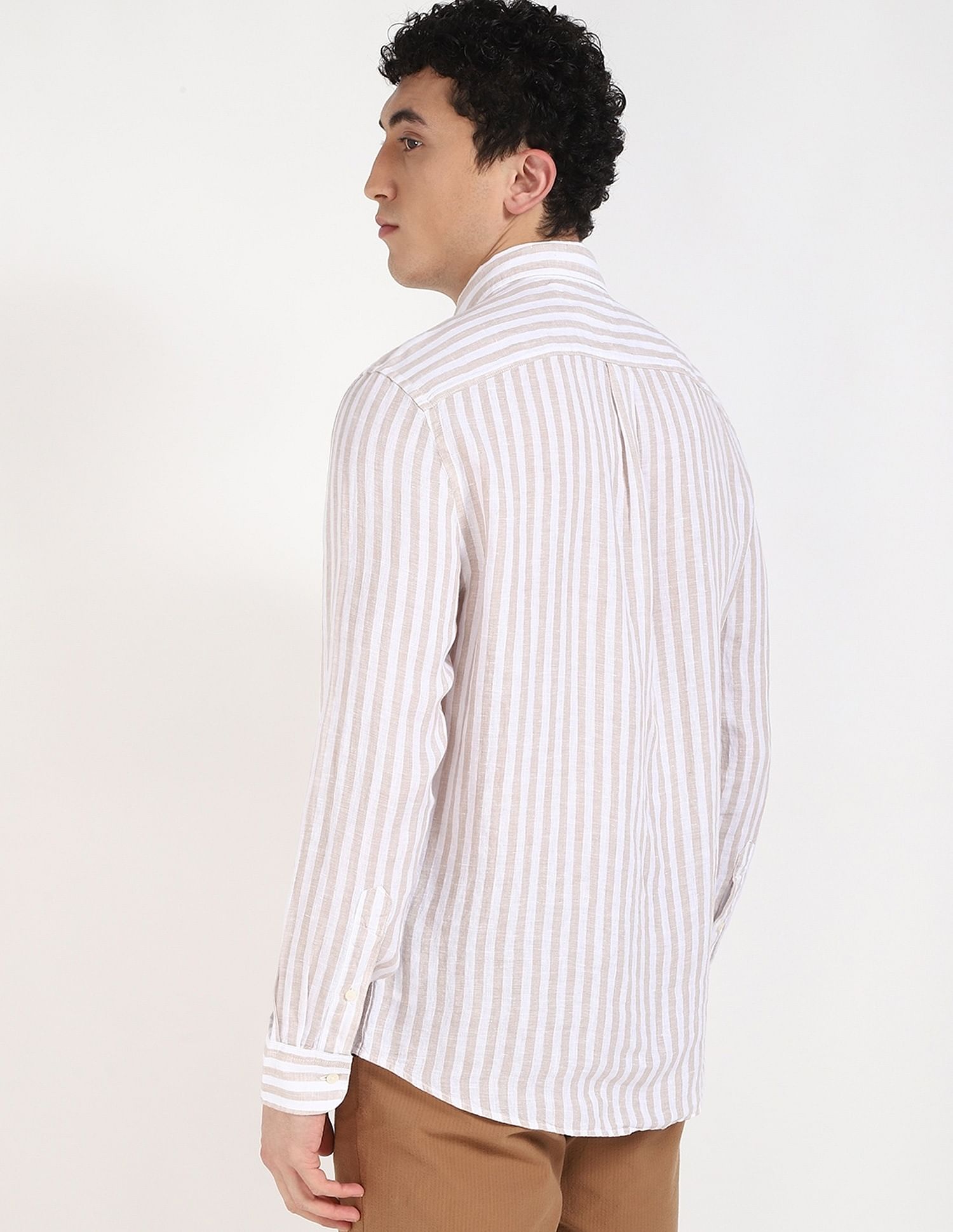 Tommy Hilfiger Striped Regular-Fit Linen Shirt
