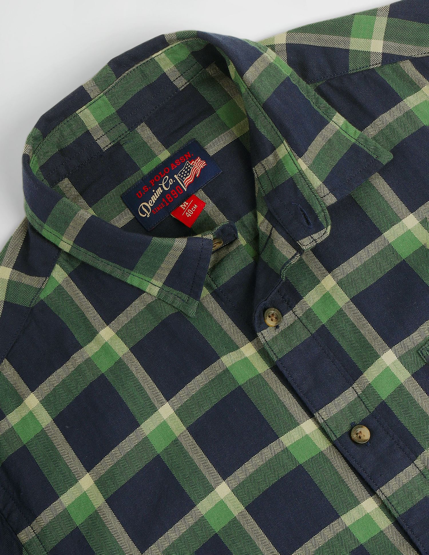 U.S. Polo Assn. Denim Co. Tartan Check Herringbone Shirt