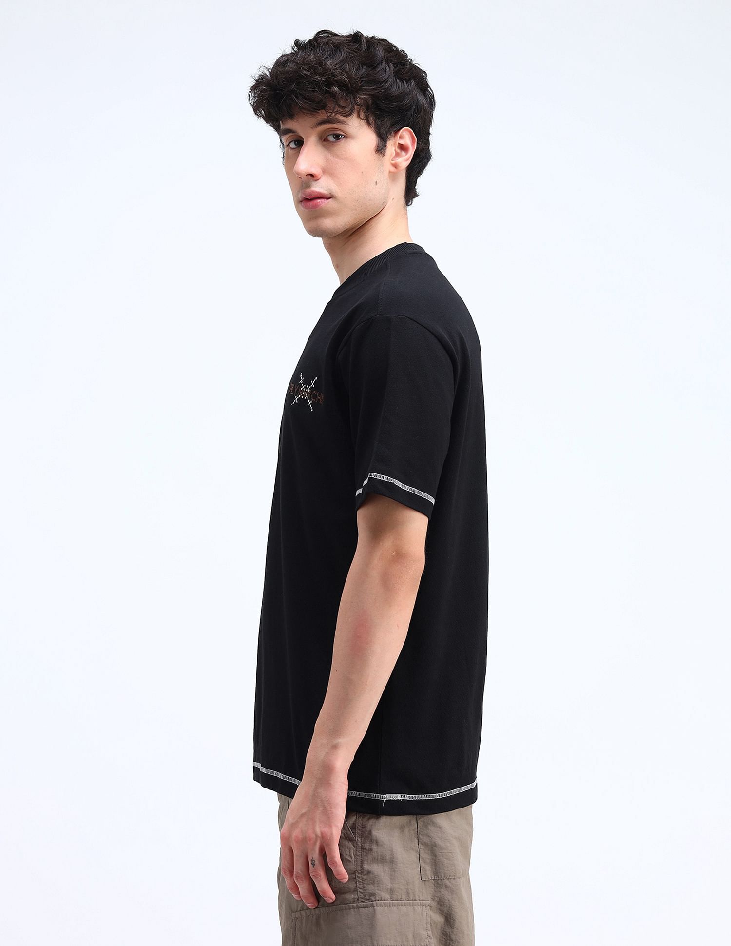 Flying Machine Relaxed Fit Printed T-Shirt