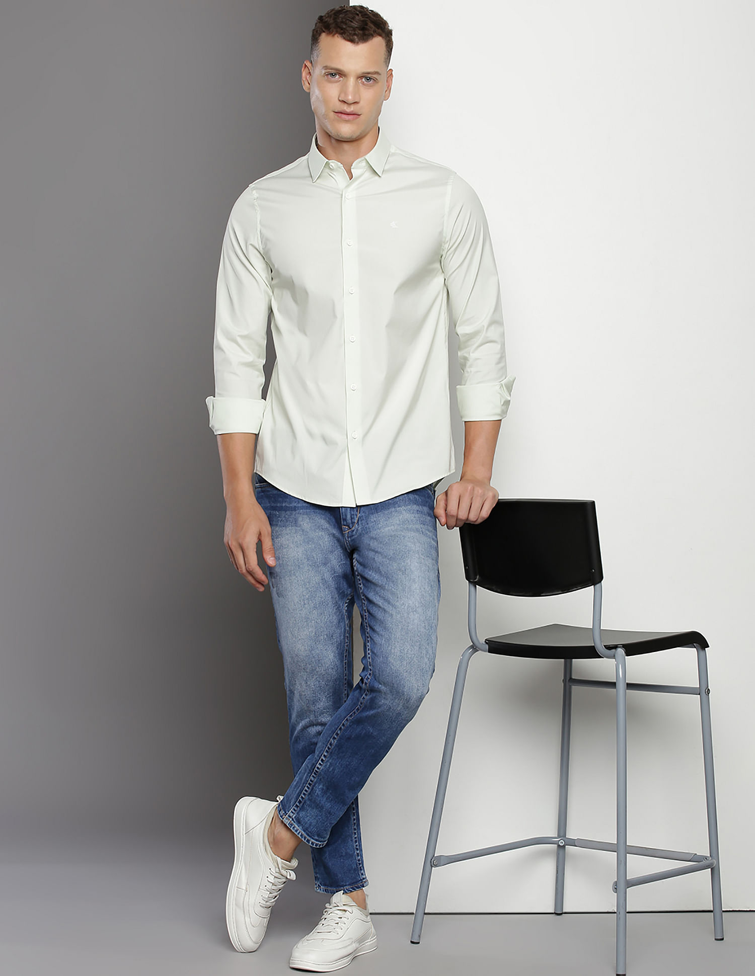 Calvin Klein Solid Poplin Shirt