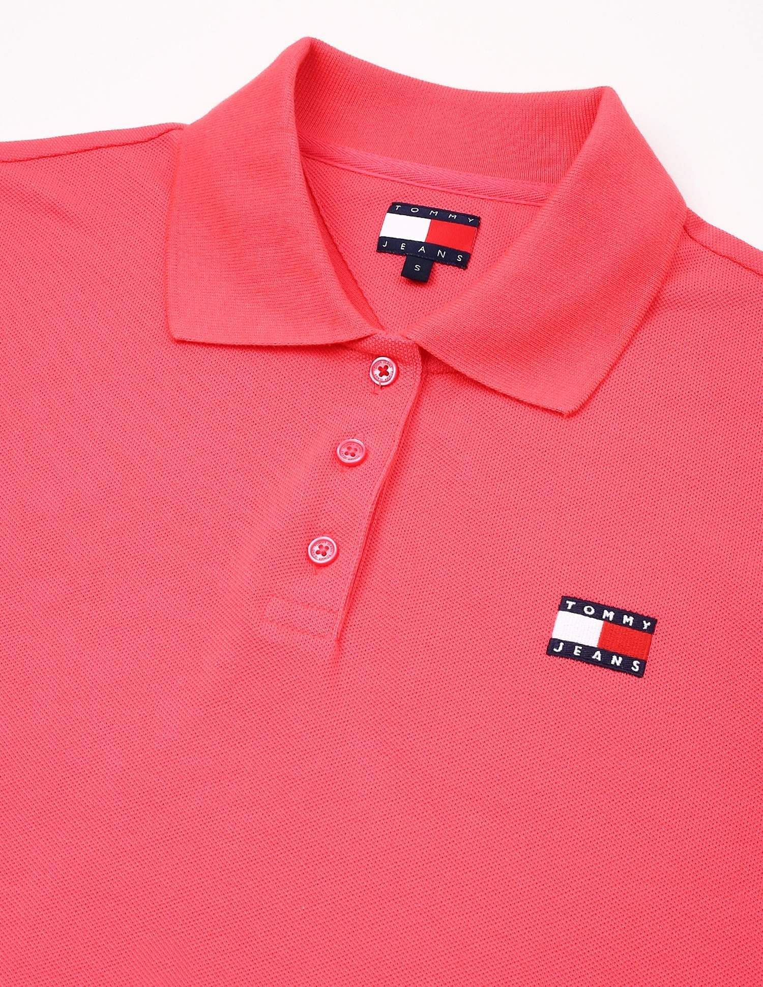 Tommy Hilfiger Solid Cropped-Fit Cotton Polo T-Shirt