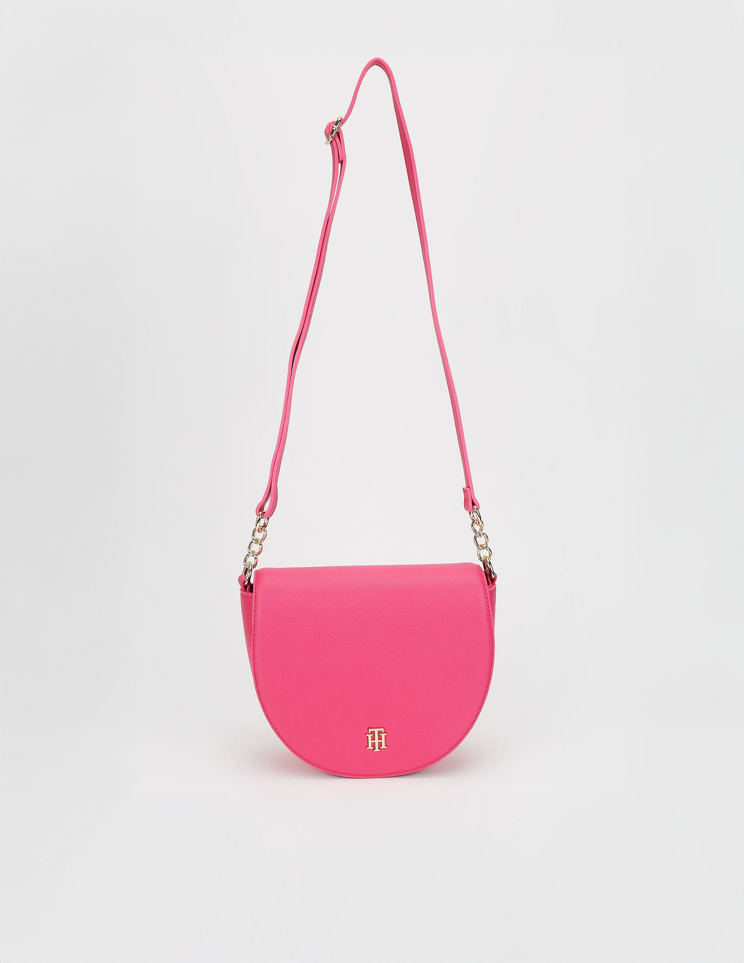 Tommy Hilfiger Solid Pink Pu Sling Bag