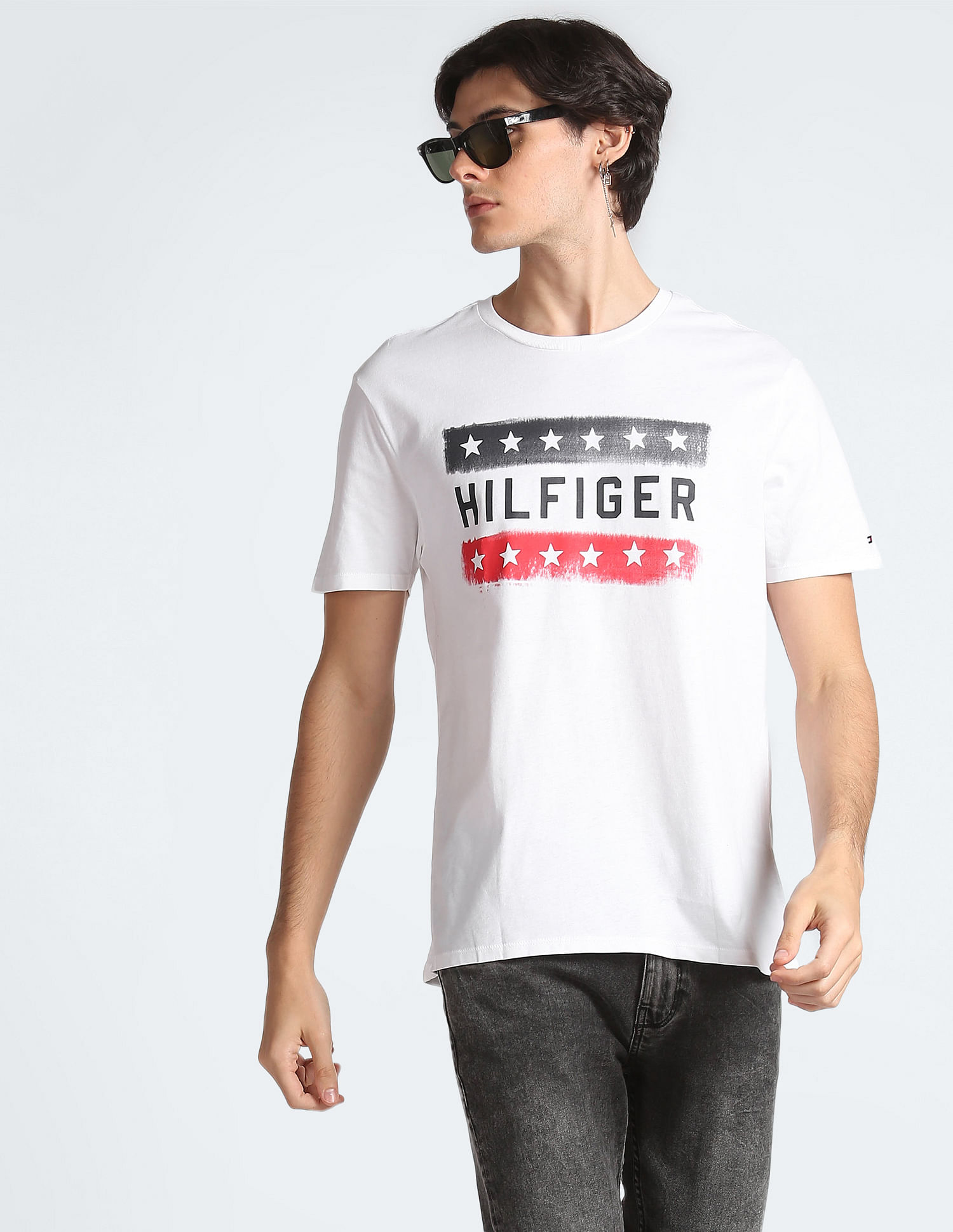 Buy Tommy Hilfiger Crew Neck Spring Field Cotton T-Shirt - NNNOW.com