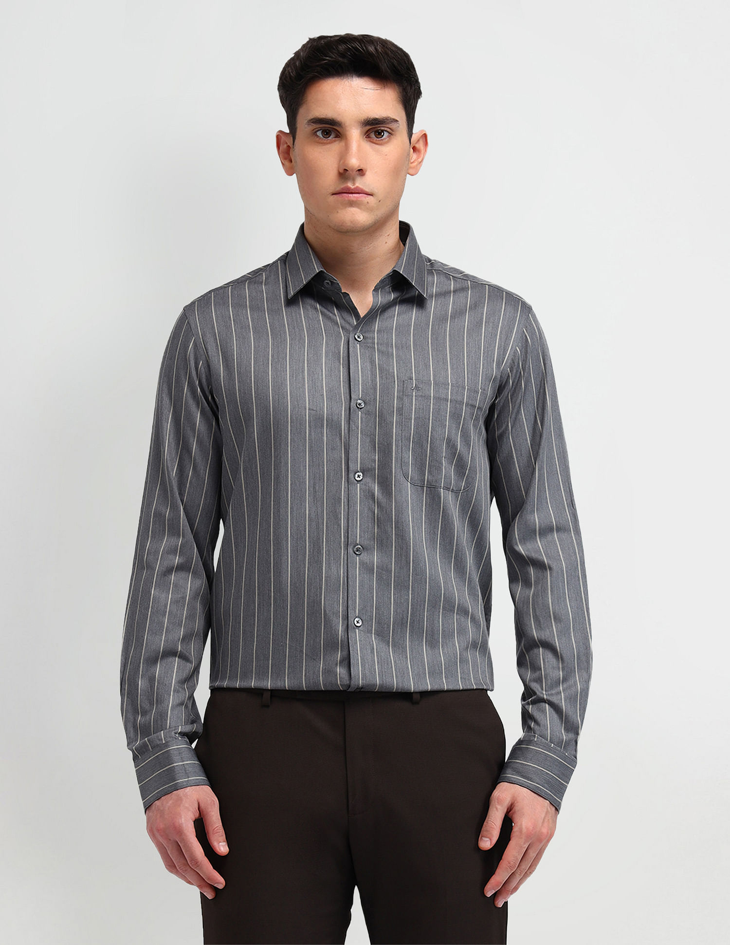 Arrow Italian Elegance Striped Slim Fit Shirt
