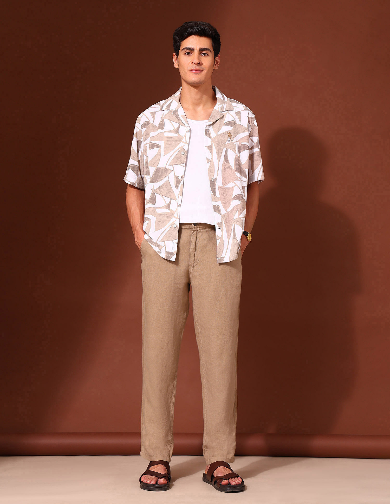 U.S. Polo Assn. Abstract Printed Tailored Fit Shirt