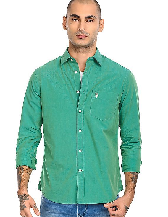 U.S. Polo Assn. Patch Pocket Solid Casual Shirt