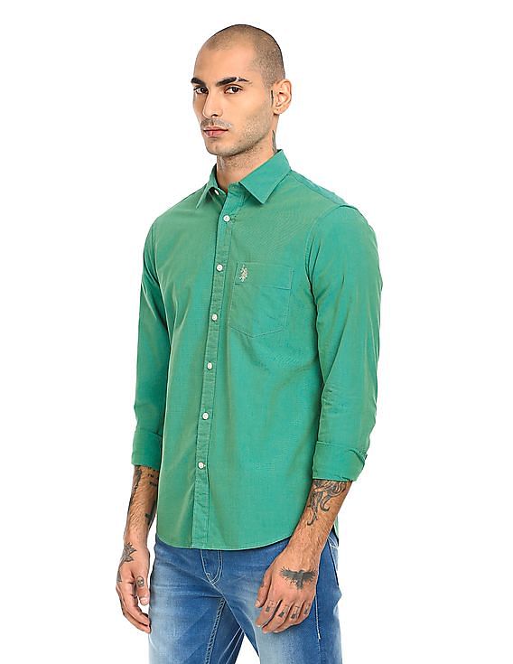 U.S. Polo Assn. Patch Pocket Solid Casual Shirt