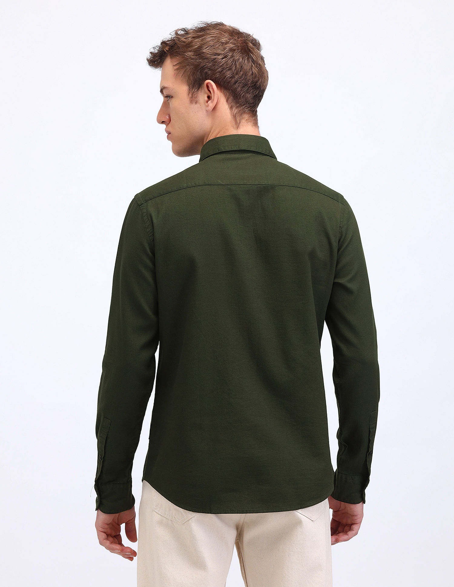 Flying Machine Textured Slim Fit Shirt