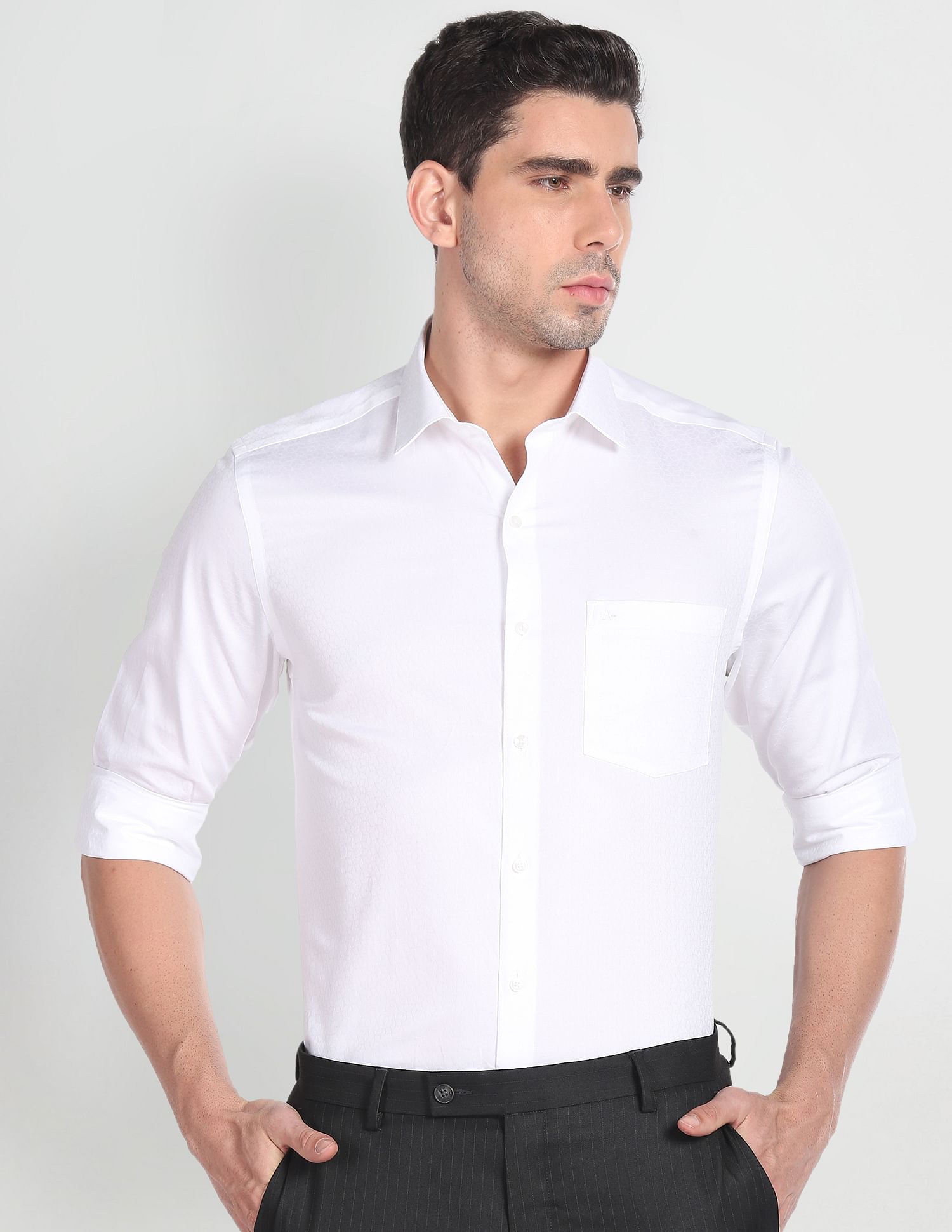 Arrow Patterned Twill Shirt