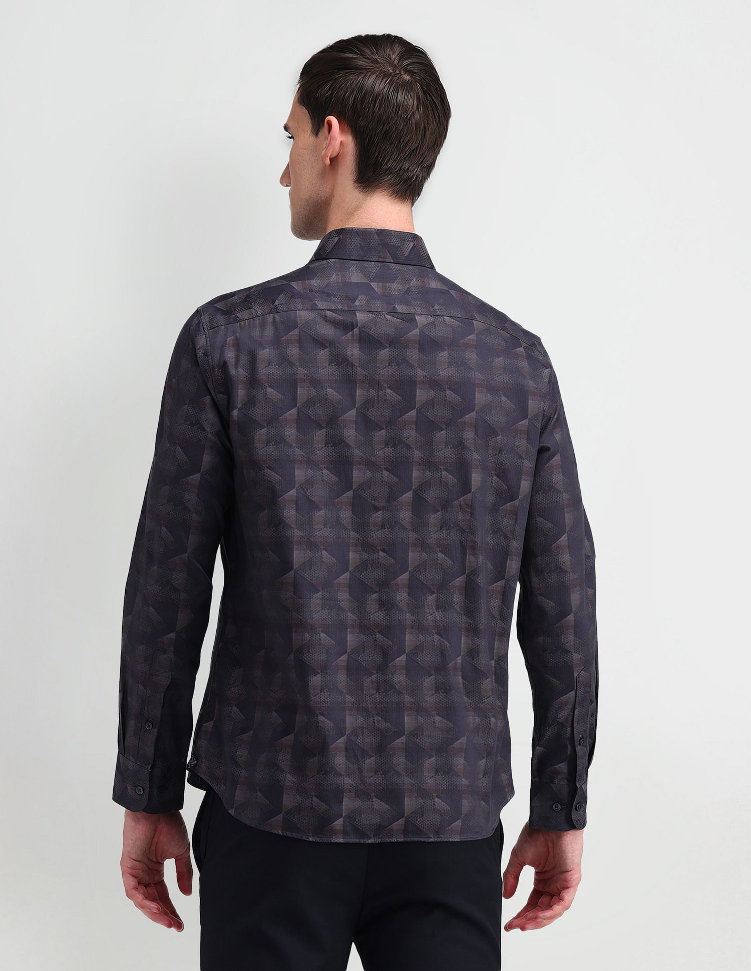 Arrow Manhattan Slim Fit All-over Print Shirt