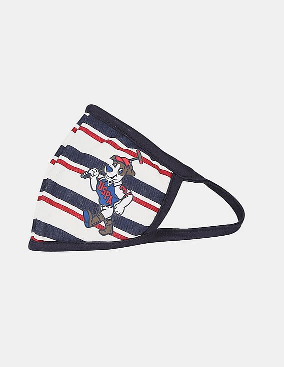 U.S. Polo Assn. Kids Triple Layer Antiviral Outdoor Face Masks - Pack Of 3