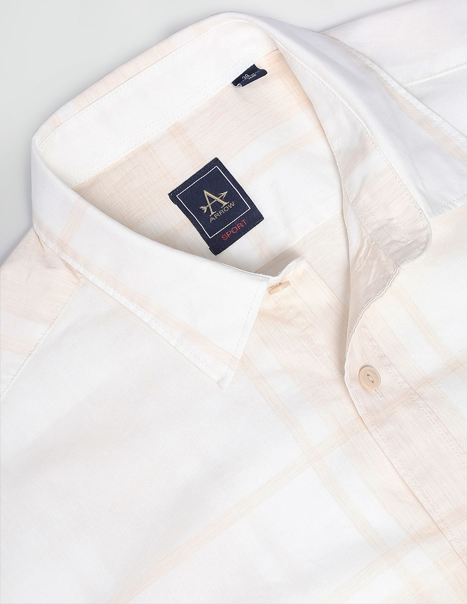 Arrow Sports Plaid Check Dobby Shirt