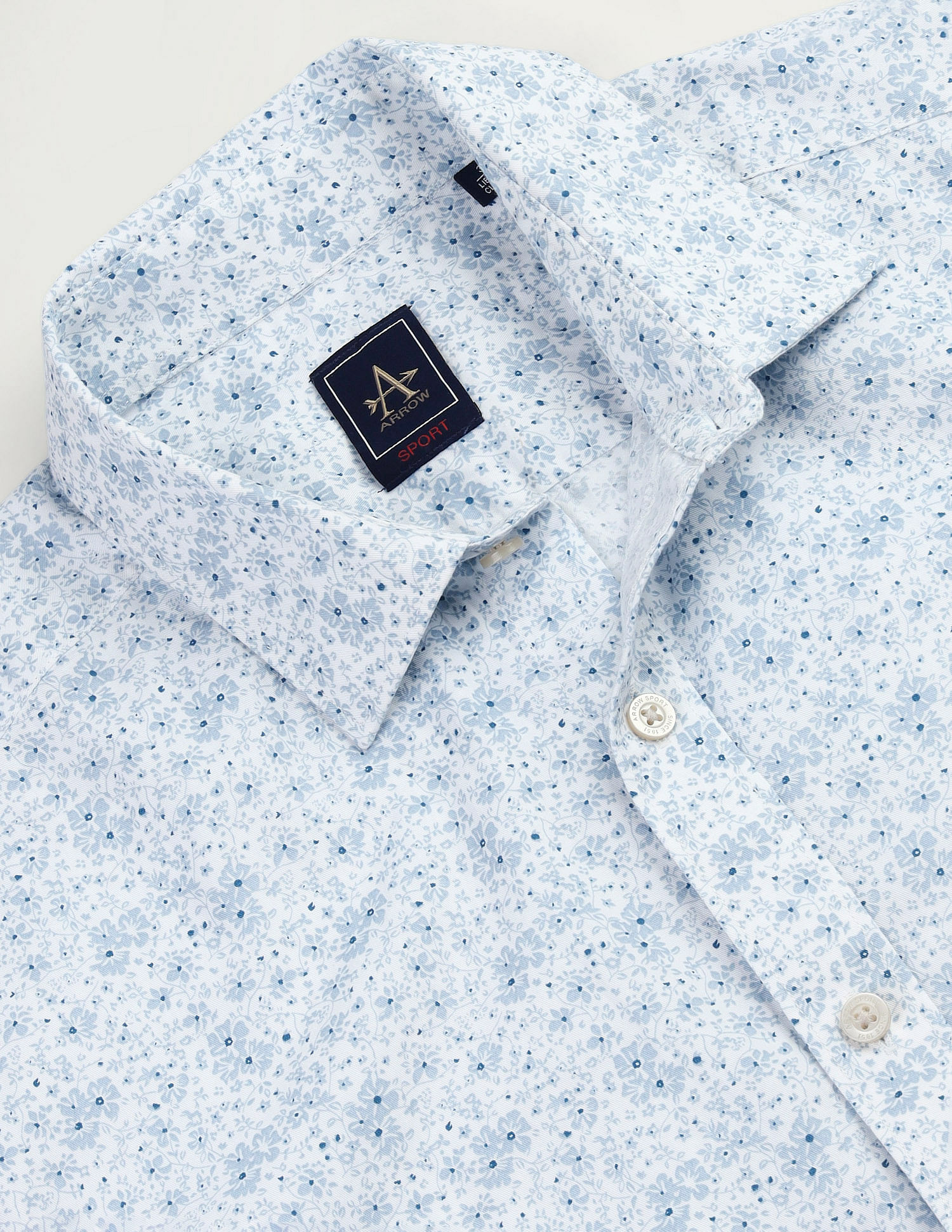 Arrow Sports Floral Print Cotton Shirt