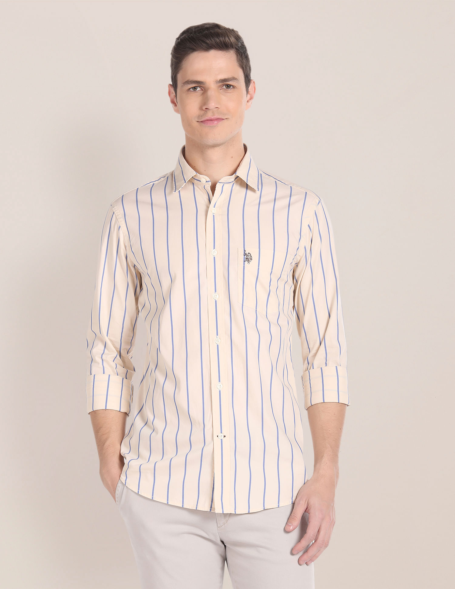 U.S. Polo Assn. Premium Cotton Striped Casual Shirt
