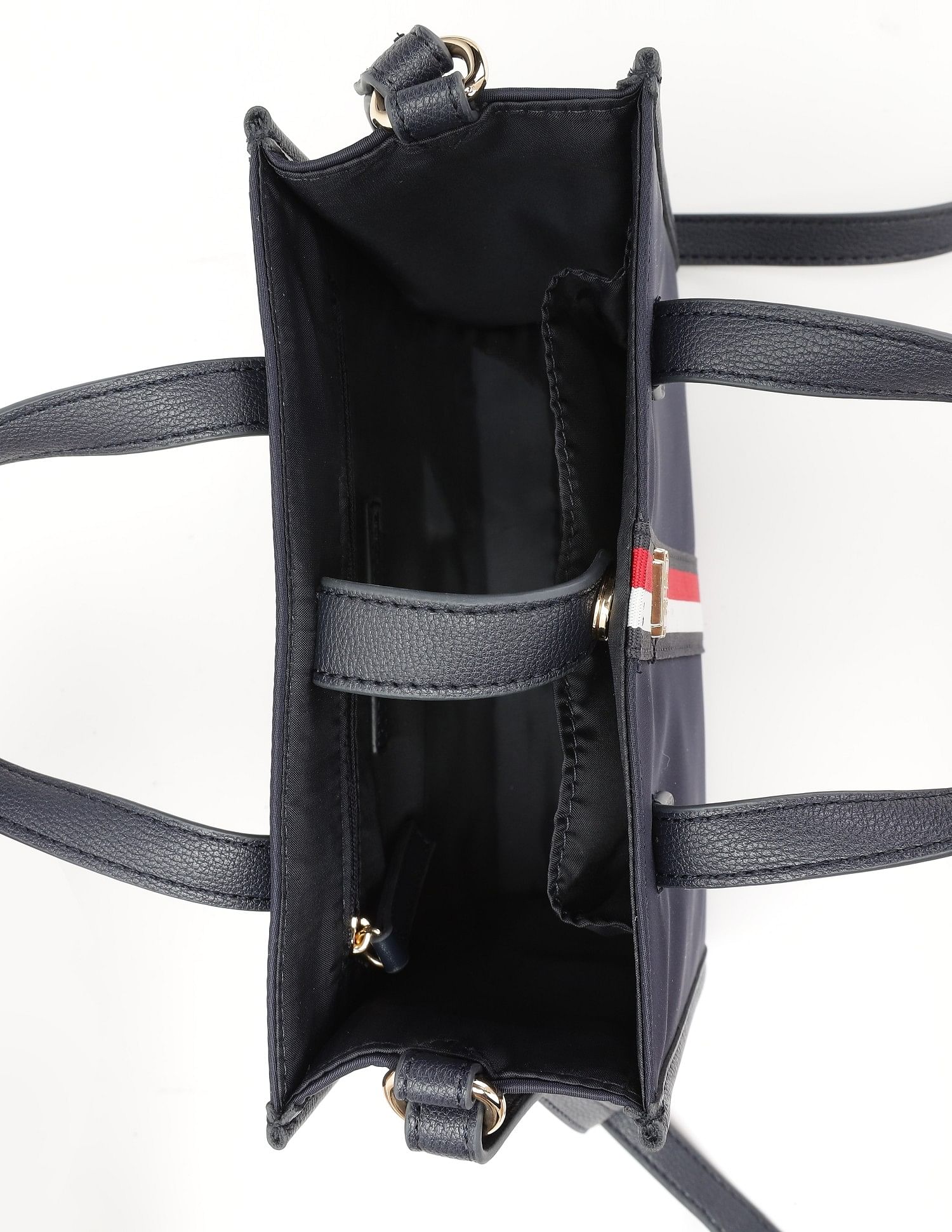 Tommy Hilfiger Solid Blue Nylon Handbag
