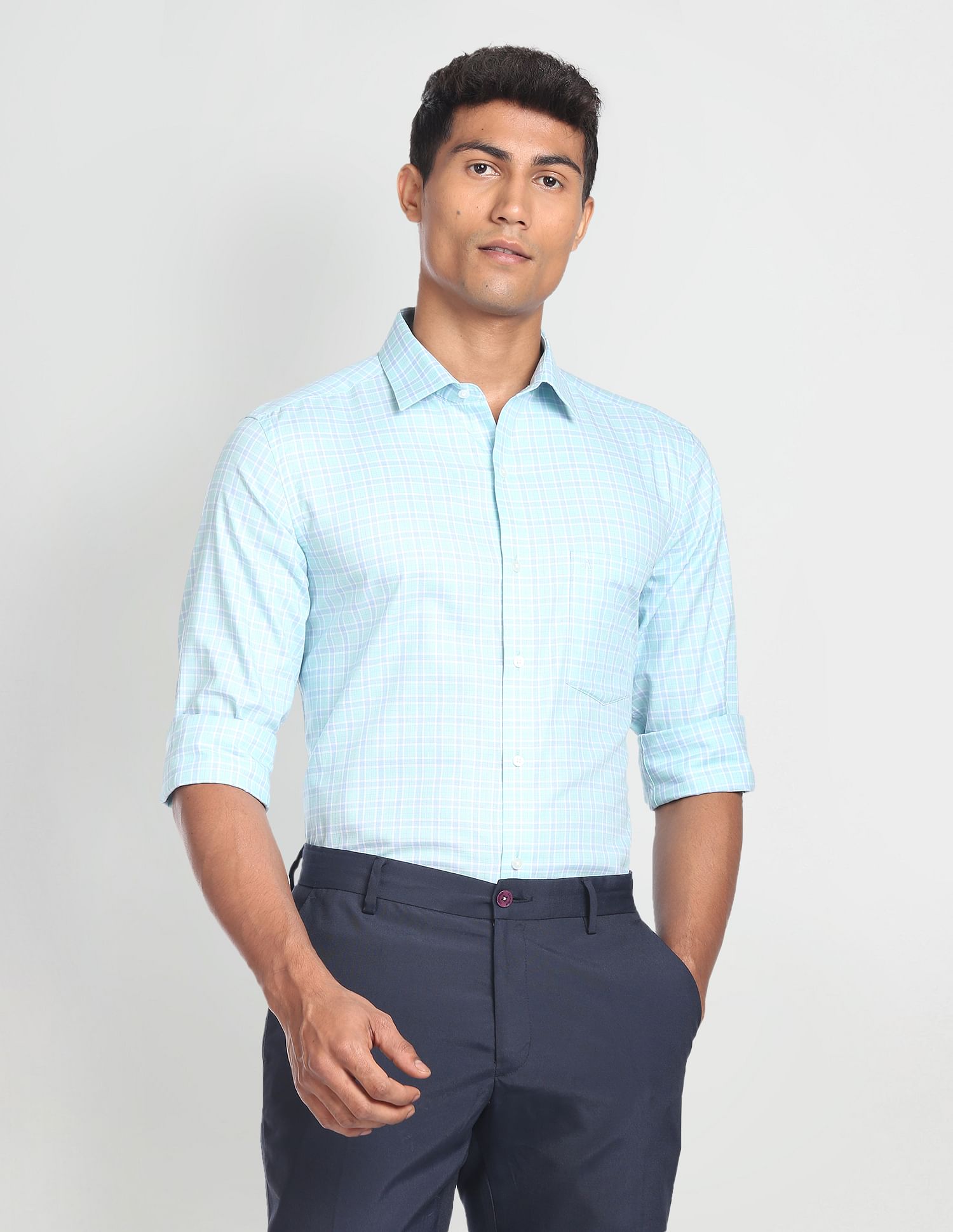 Arrow Tartan Check Formal Shirt