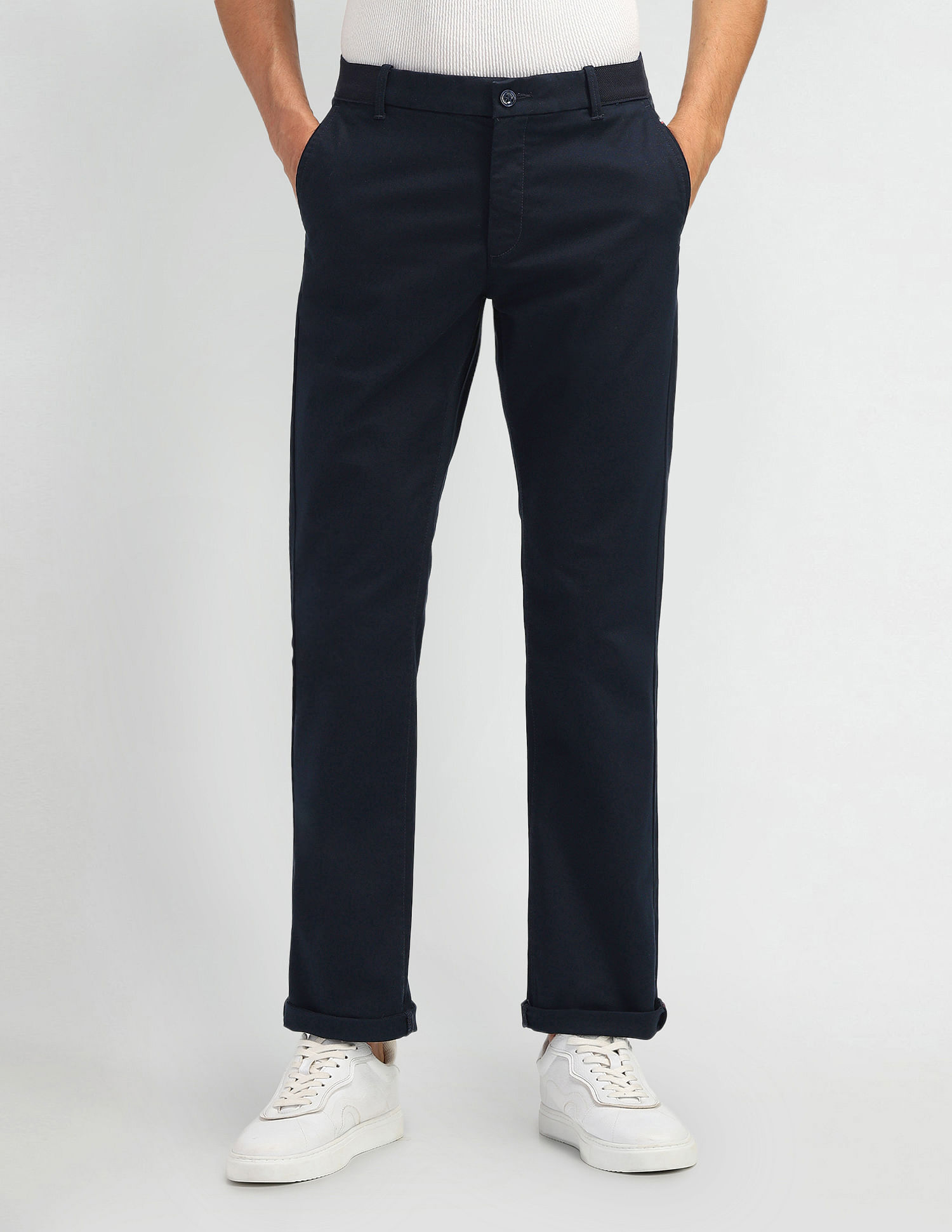 Arrow Sport Regular Fit Solid Trousers