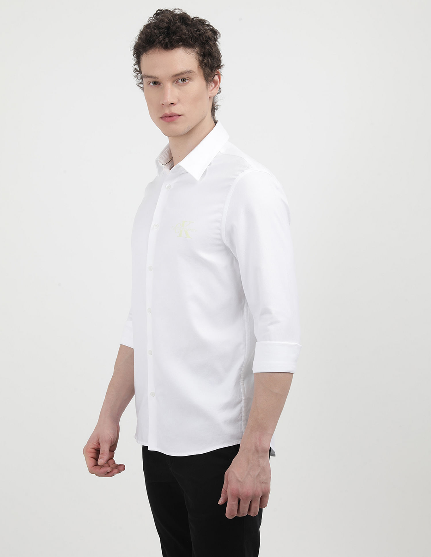 Calvin Klein Solid Slim Fit Shirt