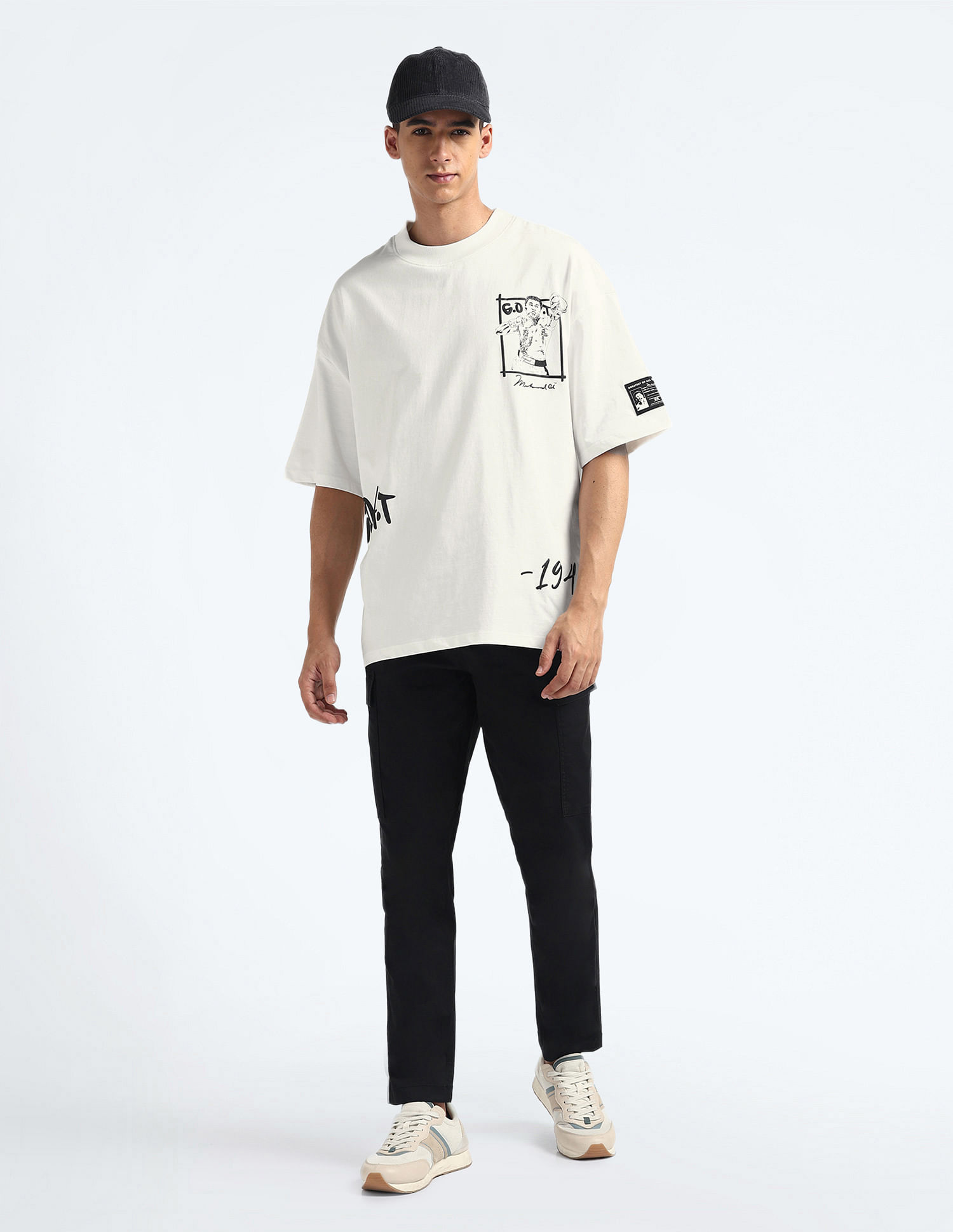 Flying Machine FM X Muhammad Ali Oversized T-Shirt