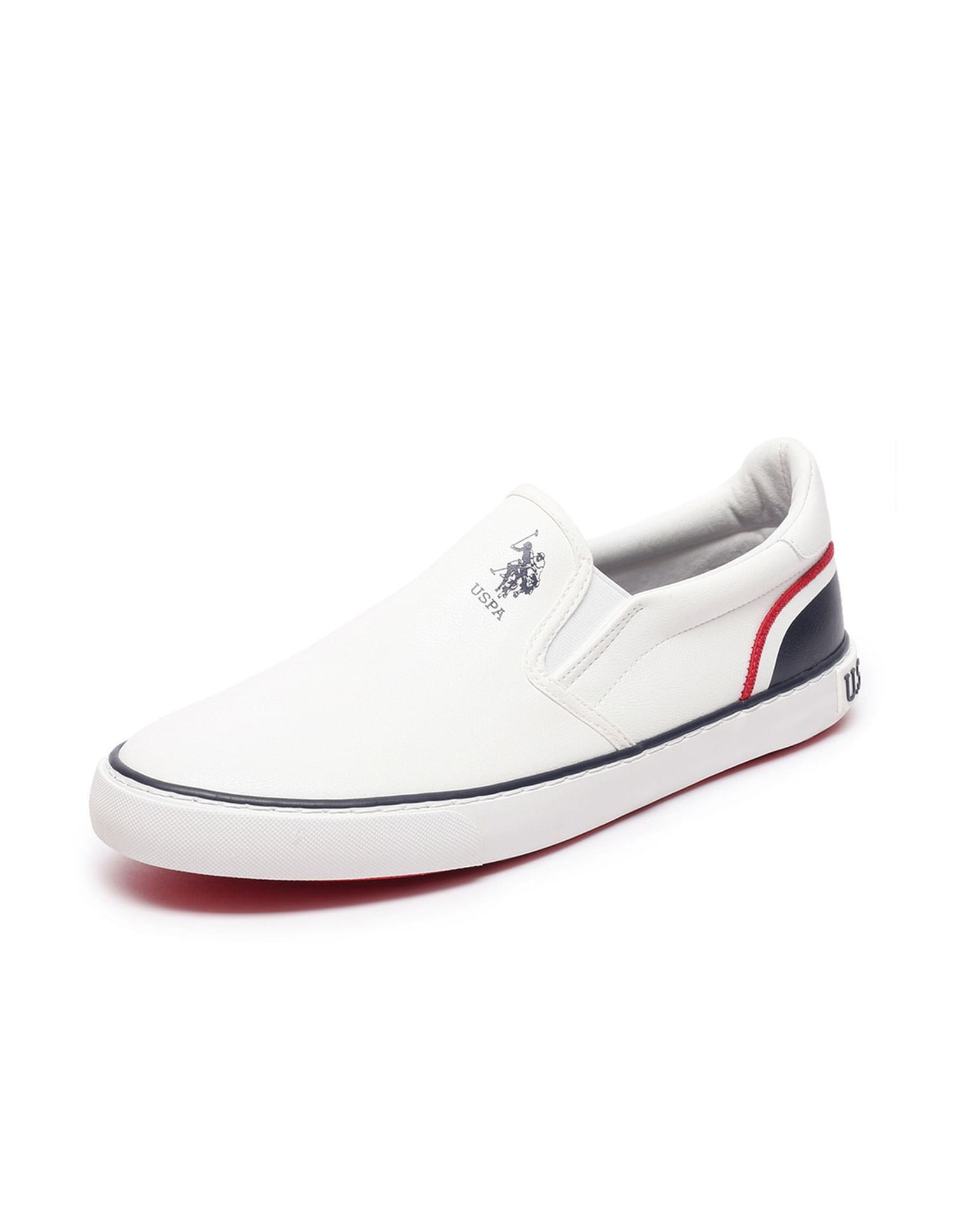 U.S. Polo Assn. Men Round Toe Solid Timeo Slip On Sneakers