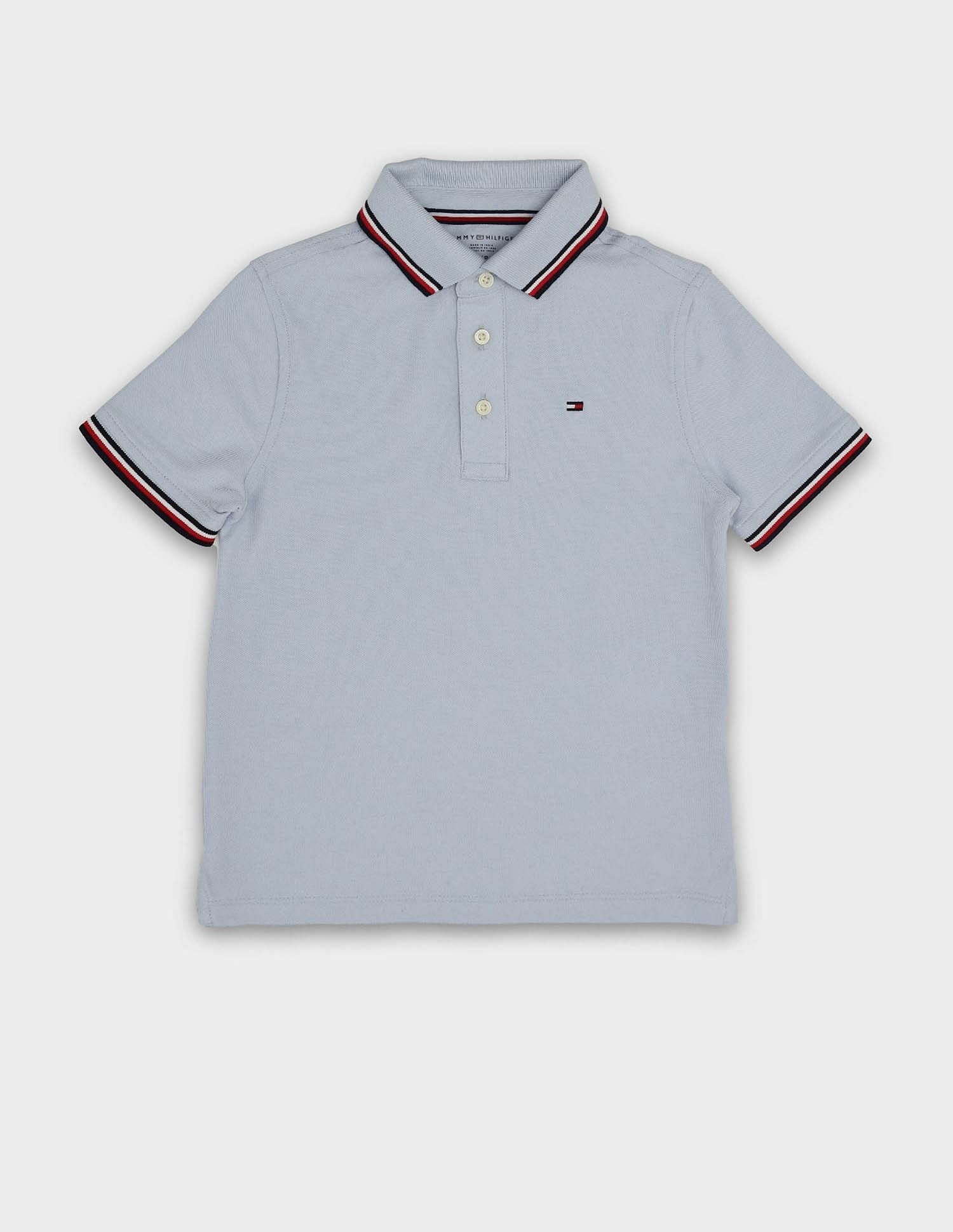 Tommy Hilfiger Kids Boys Solid Regular-Fit Cotton Polo Shirt